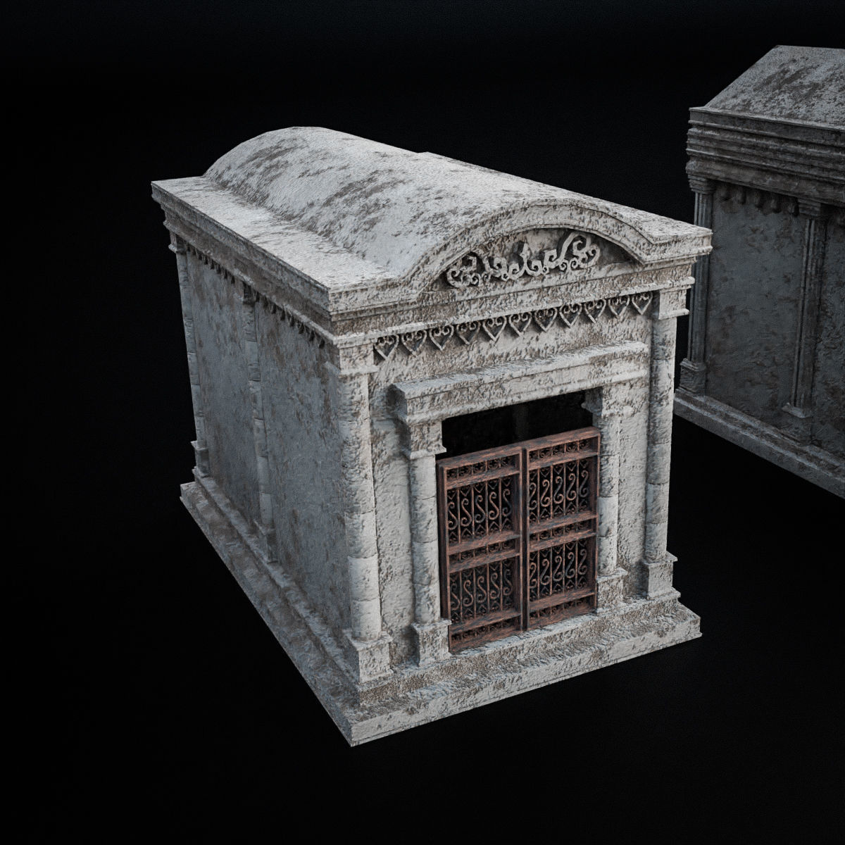 GOTHIC CEMETERY ASSET PACK Low-poly 3D model_23