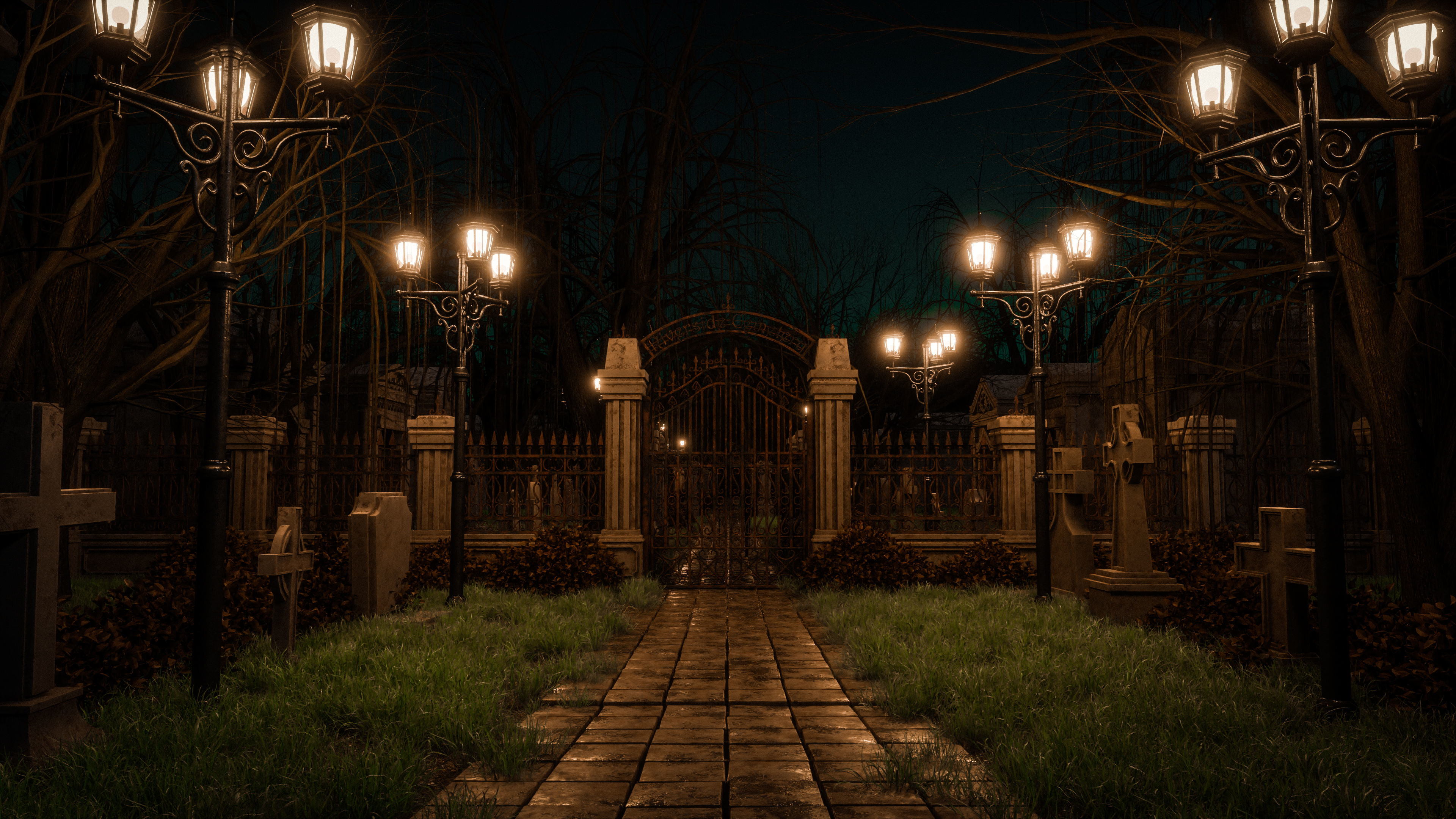 GOTHIC CEMETERY ASSET PACK Low-poly 3D model_1
