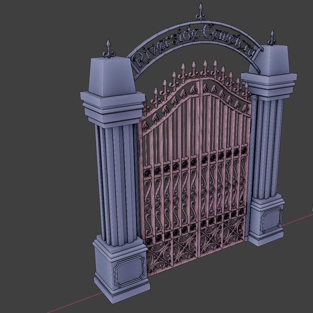 GOTHIC CEMETERY ASSET PACK Low-poly 3D model_46