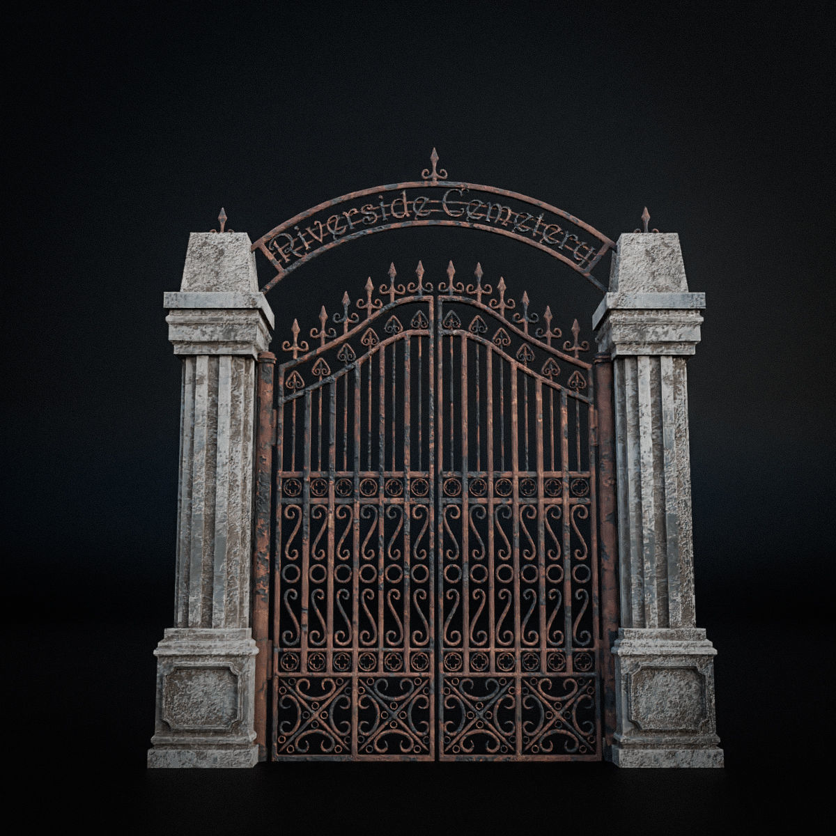 GOTHIC CEMETERY ASSET PACK Low-poly 3D model_28