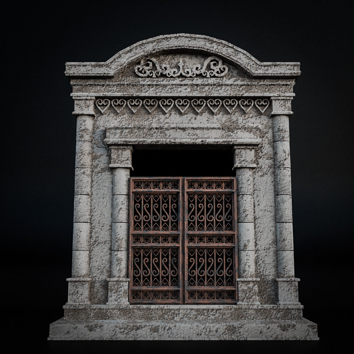 GOTHIC CEMETERY ASSET PACK Low-poly 3D model_11