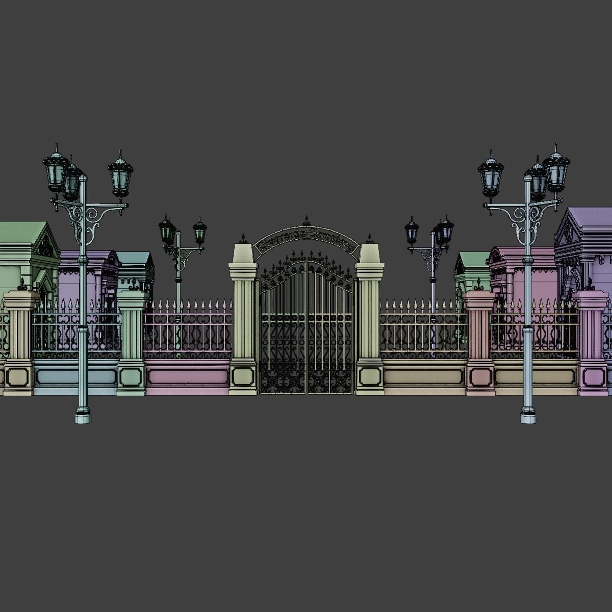 GOTHIC CEMETERY ASSET PACK Low-poly 3D model_52