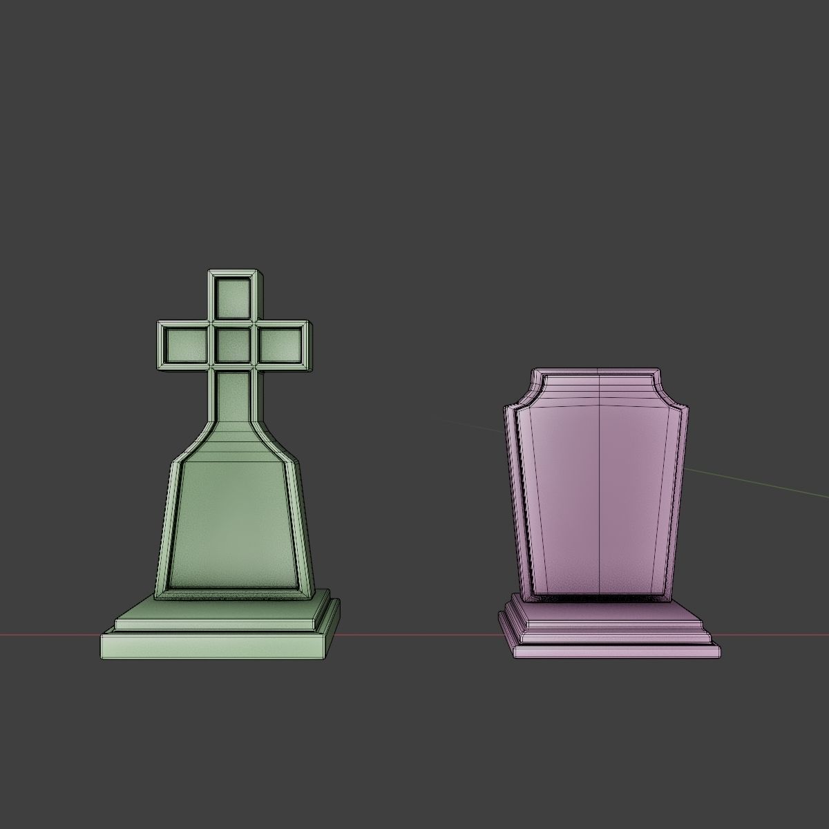 GOTHIC CEMETERY ASSET PACK Low-poly 3D model_34