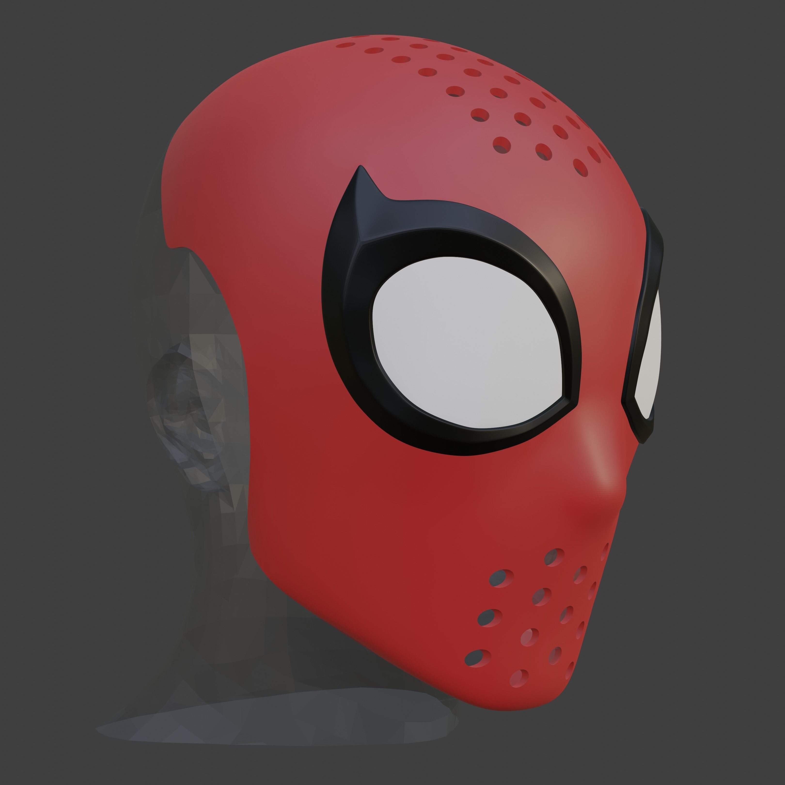 Spectacular Spider-Man Inspired Face Shell Commission 3D print model_4