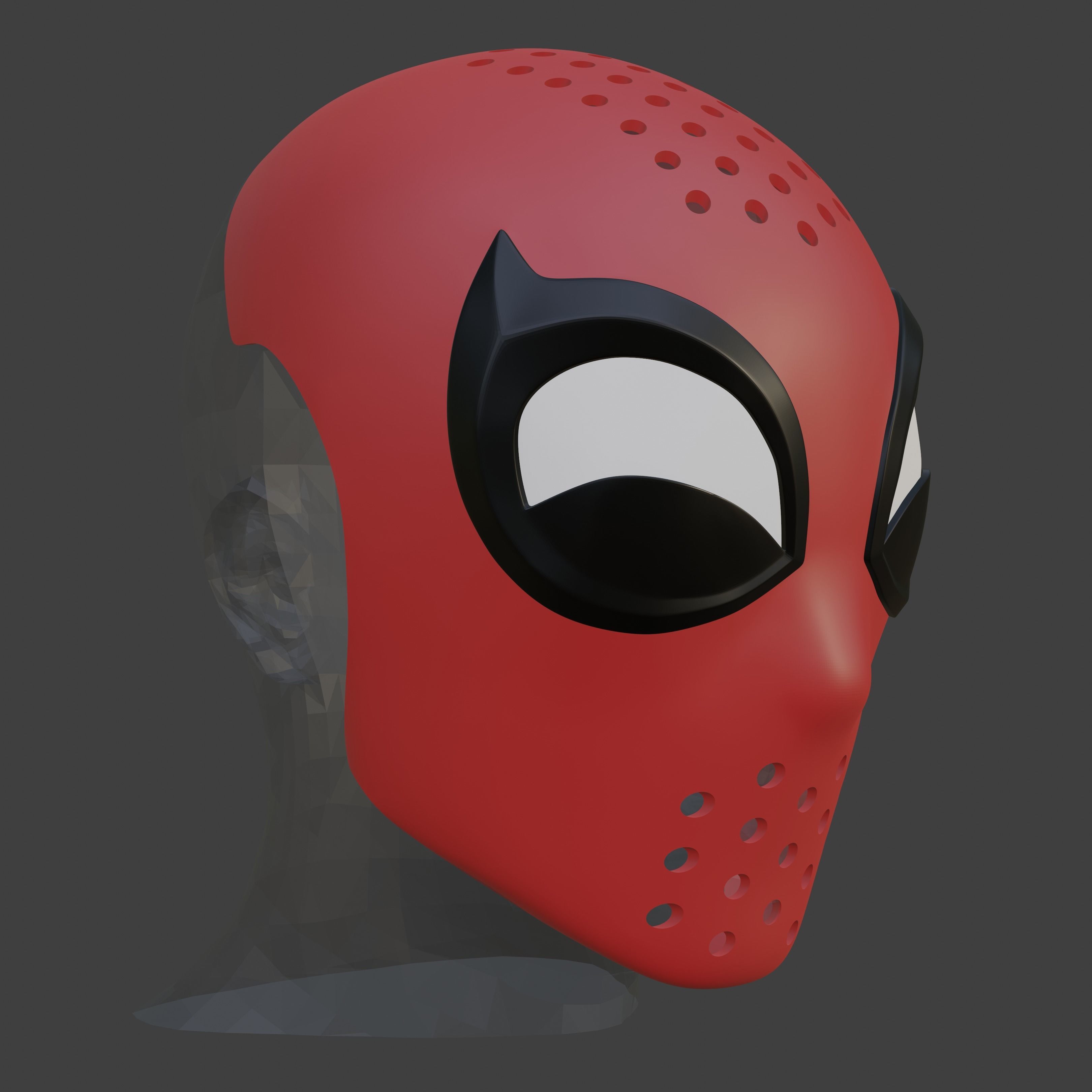 Spectacular Spider-Man Inspired Face Shell Commission 3D print model_5