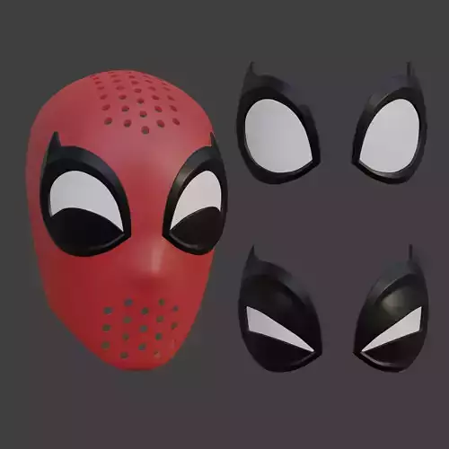 Spectacular Spider-Man Inspired Face Shell Commission 3D print model