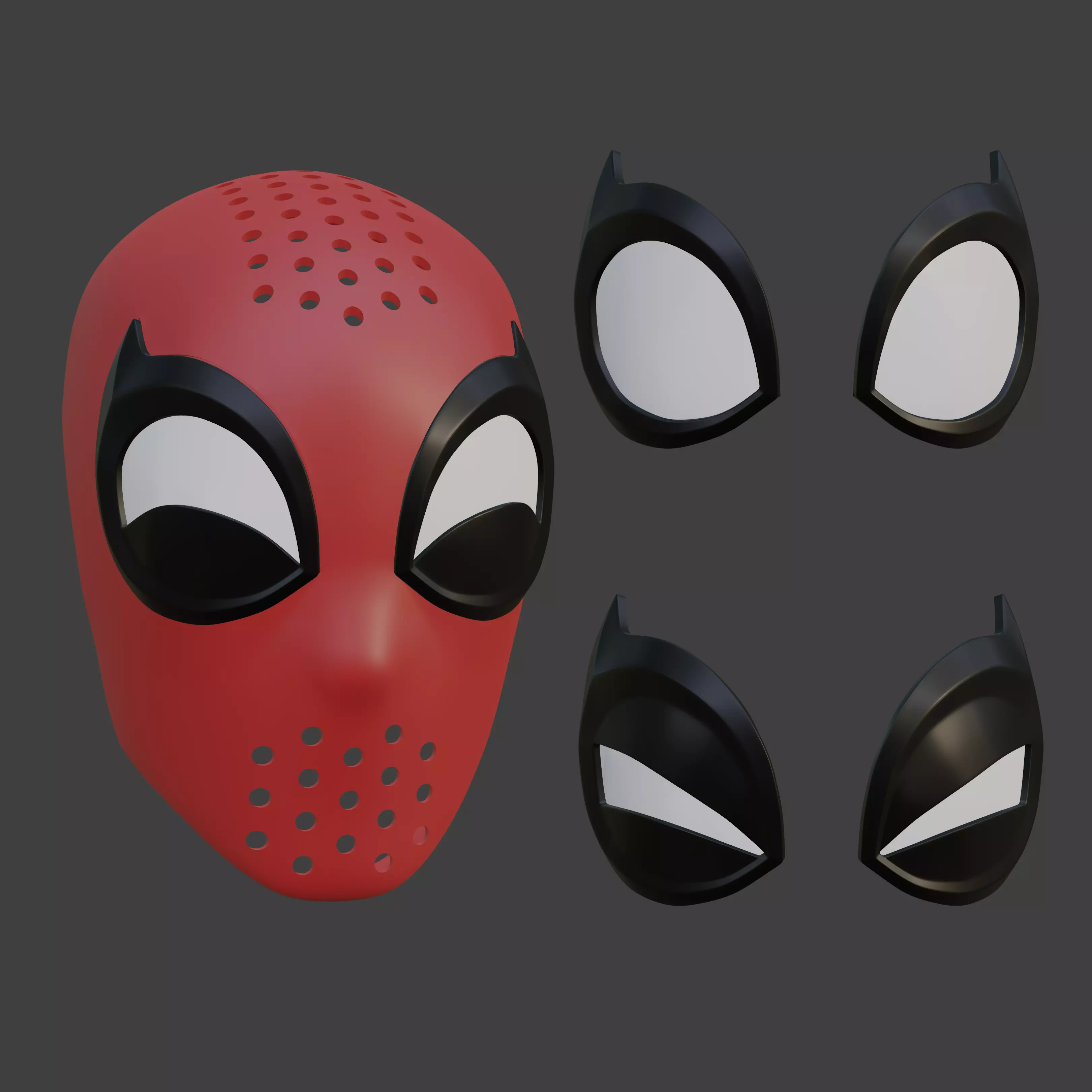 Spectacular Spider-Man Inspired Face Shell Commission 3D print model_0