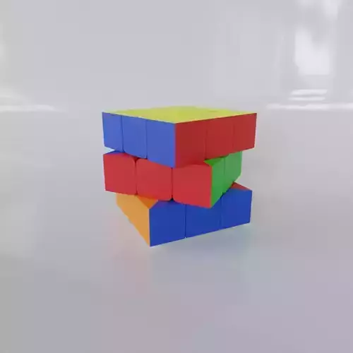 Stickerless Rubik s Cube Free 3D model