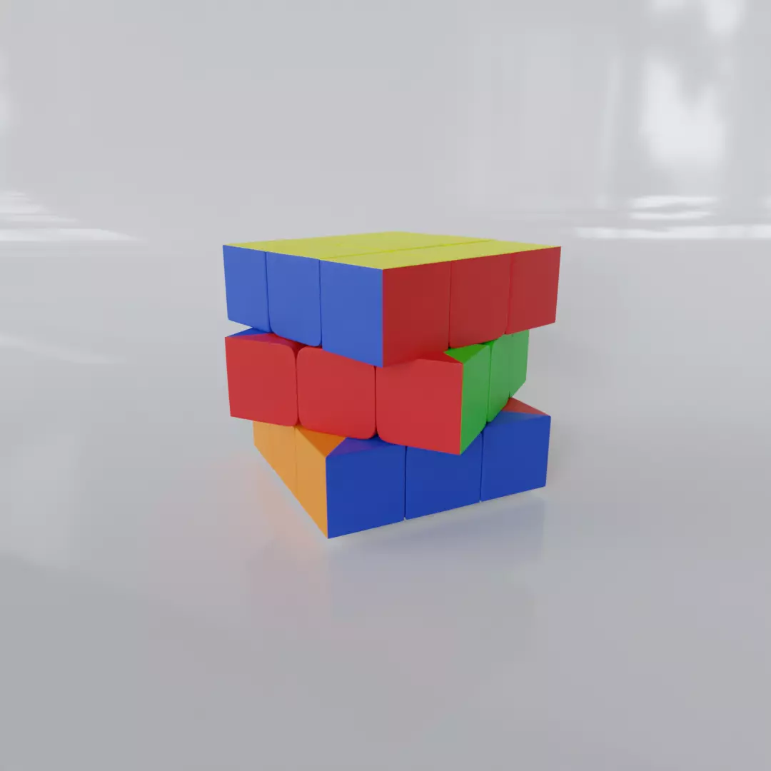 Stickerless Rubik s Cube Free 3D model_0
