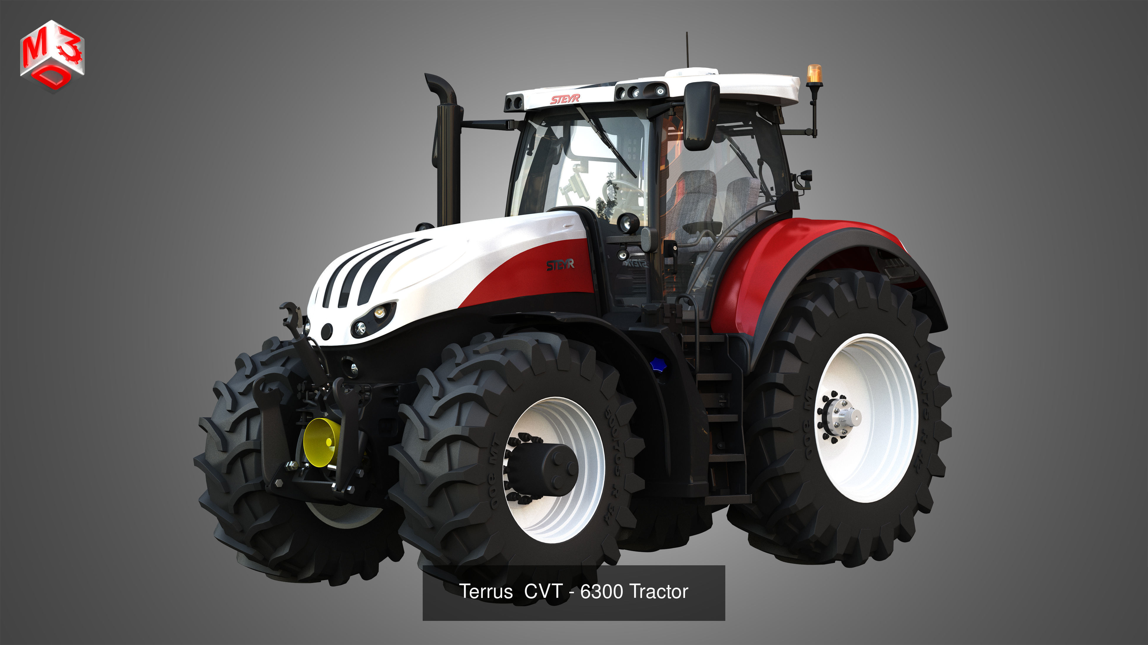 Deutz Fahr - Steyr Terrus Tractors - 2 in 1 3D Model Collection_2