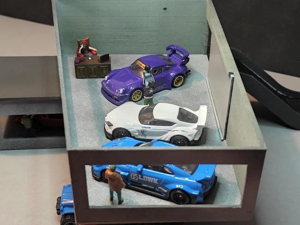 Garage Showroom for 1 64 diecast 3D print model_3