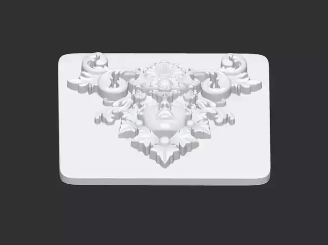 Female Face Art Nouveau Push Mold for Ornamental Clay Making