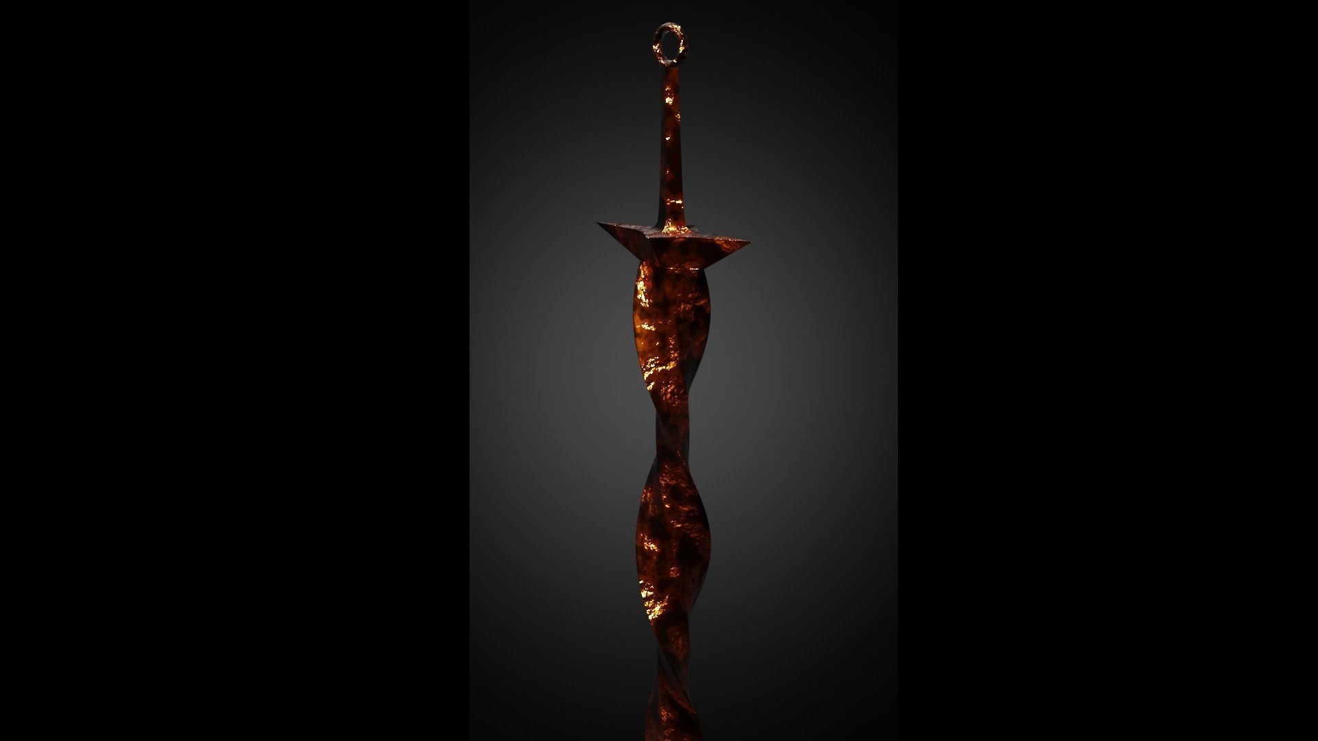 Sword from the DARK SOULS game high-poly 3D model_2