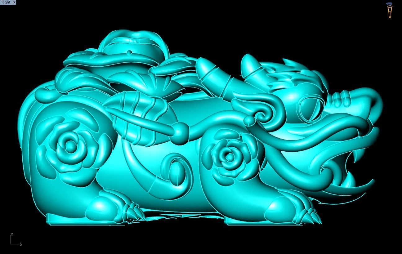 Pixiu Bracelet - Unicorn  bracelet - N809 3D print model_13