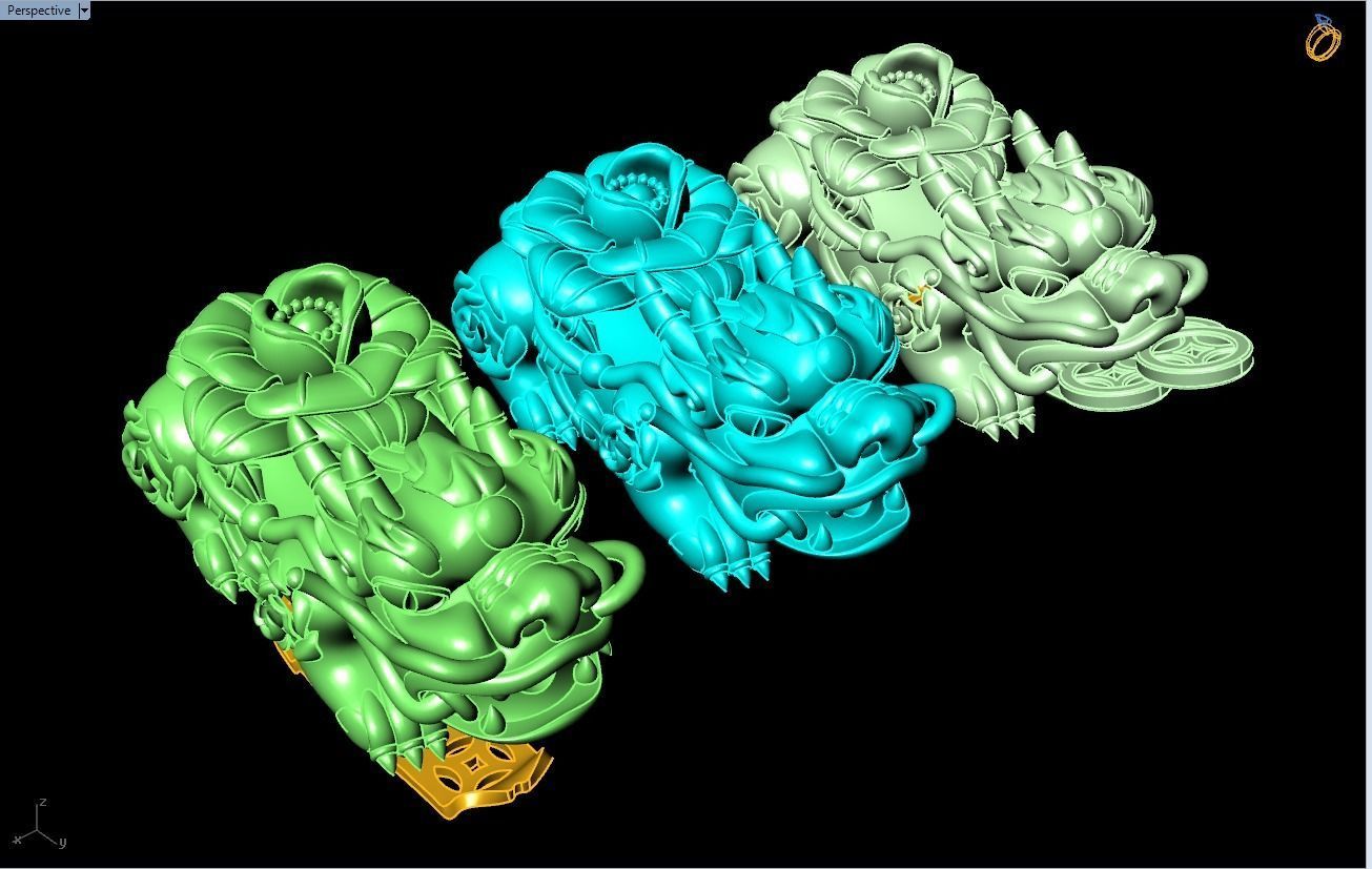 Pixiu Bracelet - Unicorn  bracelet - N809 3D print model_10