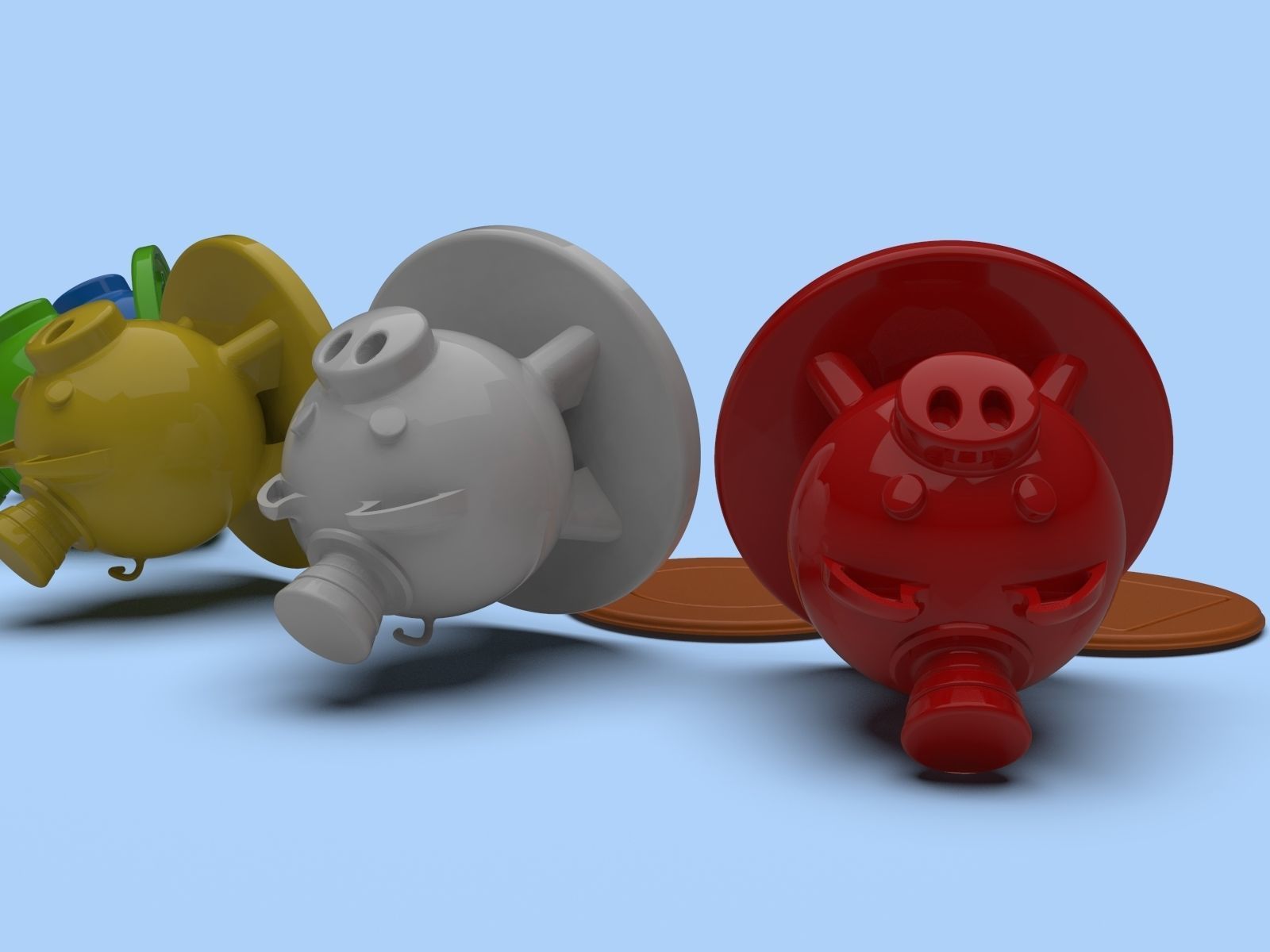 Cookie shape star umbrella square triangle circle squid game 3d  3D print model_8