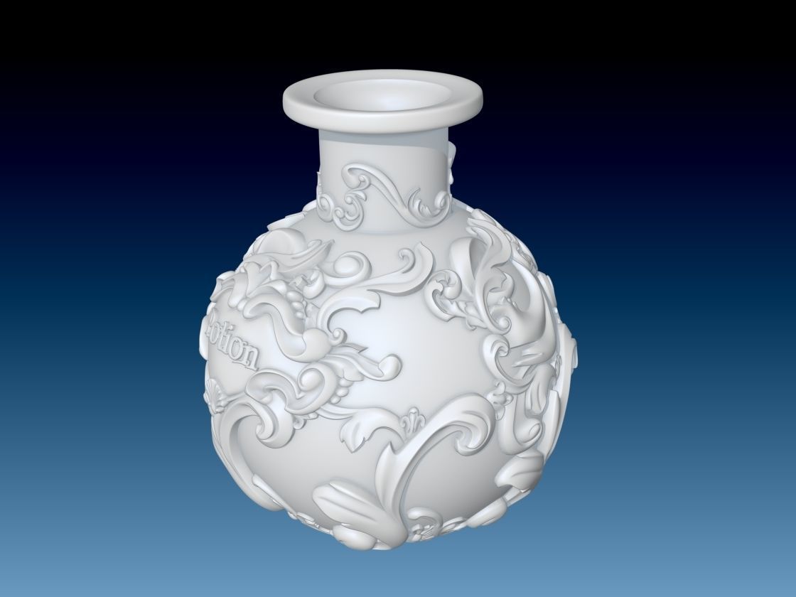 Simple Potion Bottle Art Nouveau High Fantasy Wedding RPG 3D print model_14