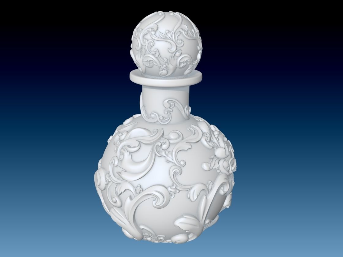 Simple Potion Bottle Art Nouveau High Fantasy Wedding RPG 3D print model_10