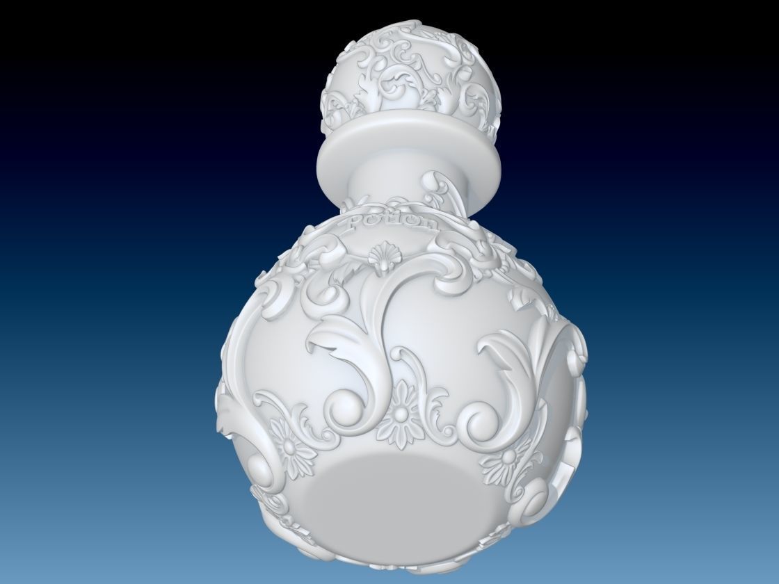 Simple Potion Bottle Art Nouveau High Fantasy Wedding RPG 3D print model_15