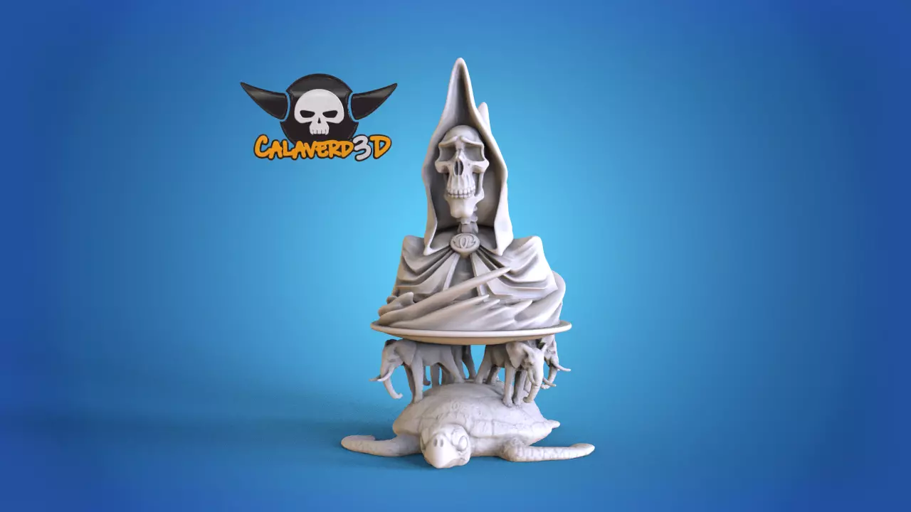 Muerte MUNDODISCO busto 3D print model_0