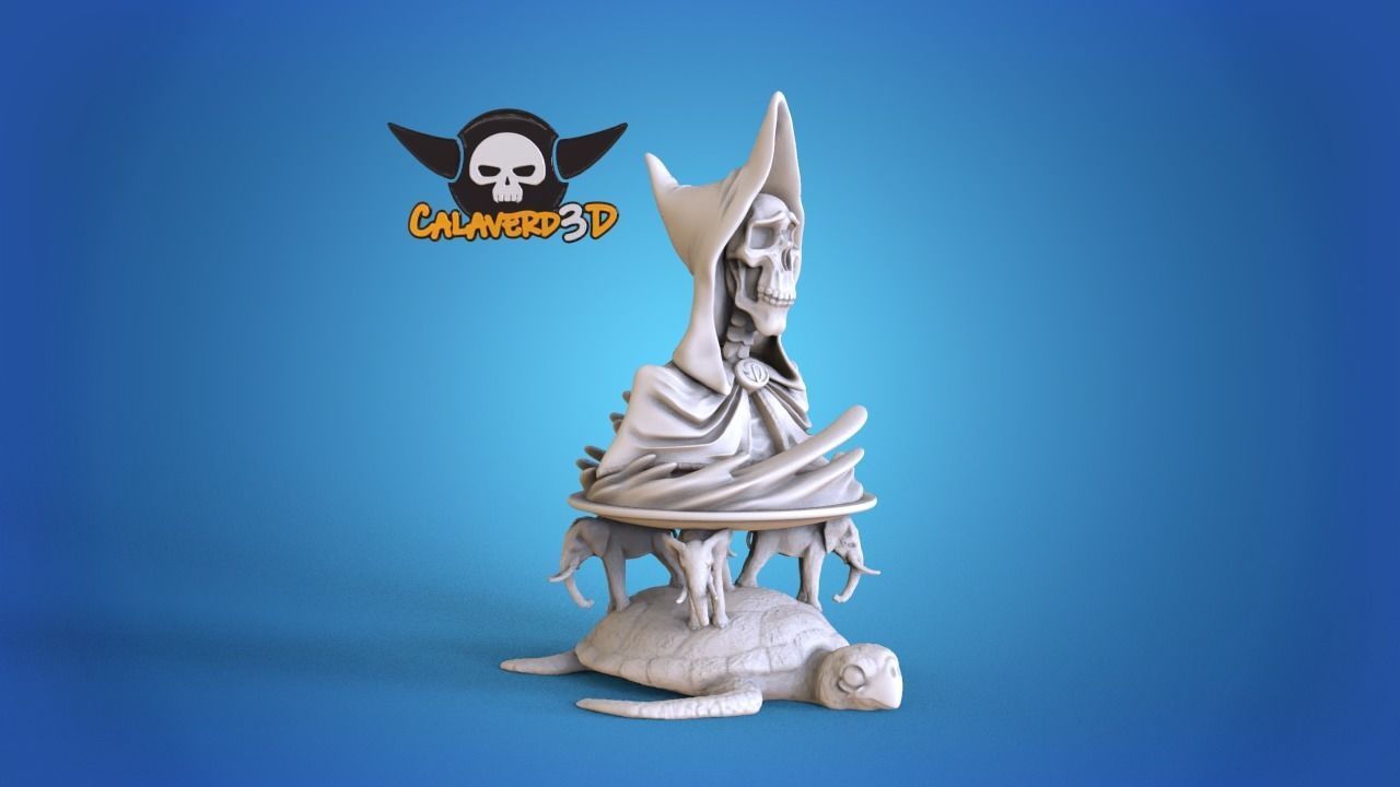Muerte MUNDODISCO busto 3D print model_1
