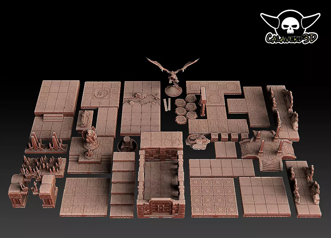 Dungeon bowl - warhammer quest pack de salas 3D print model_0