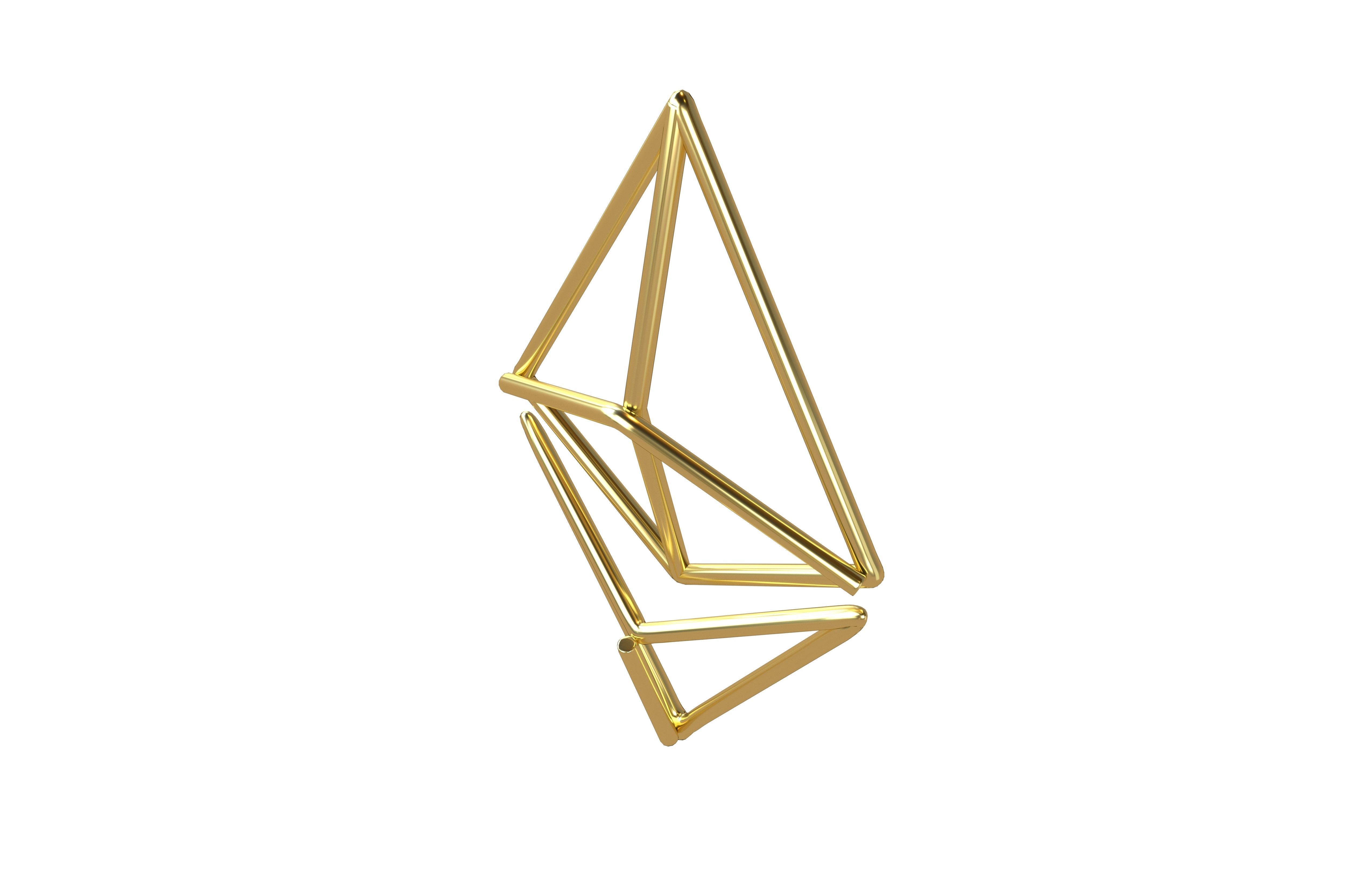 Neon Ethereum v1 007 Low-poly 3D model_2