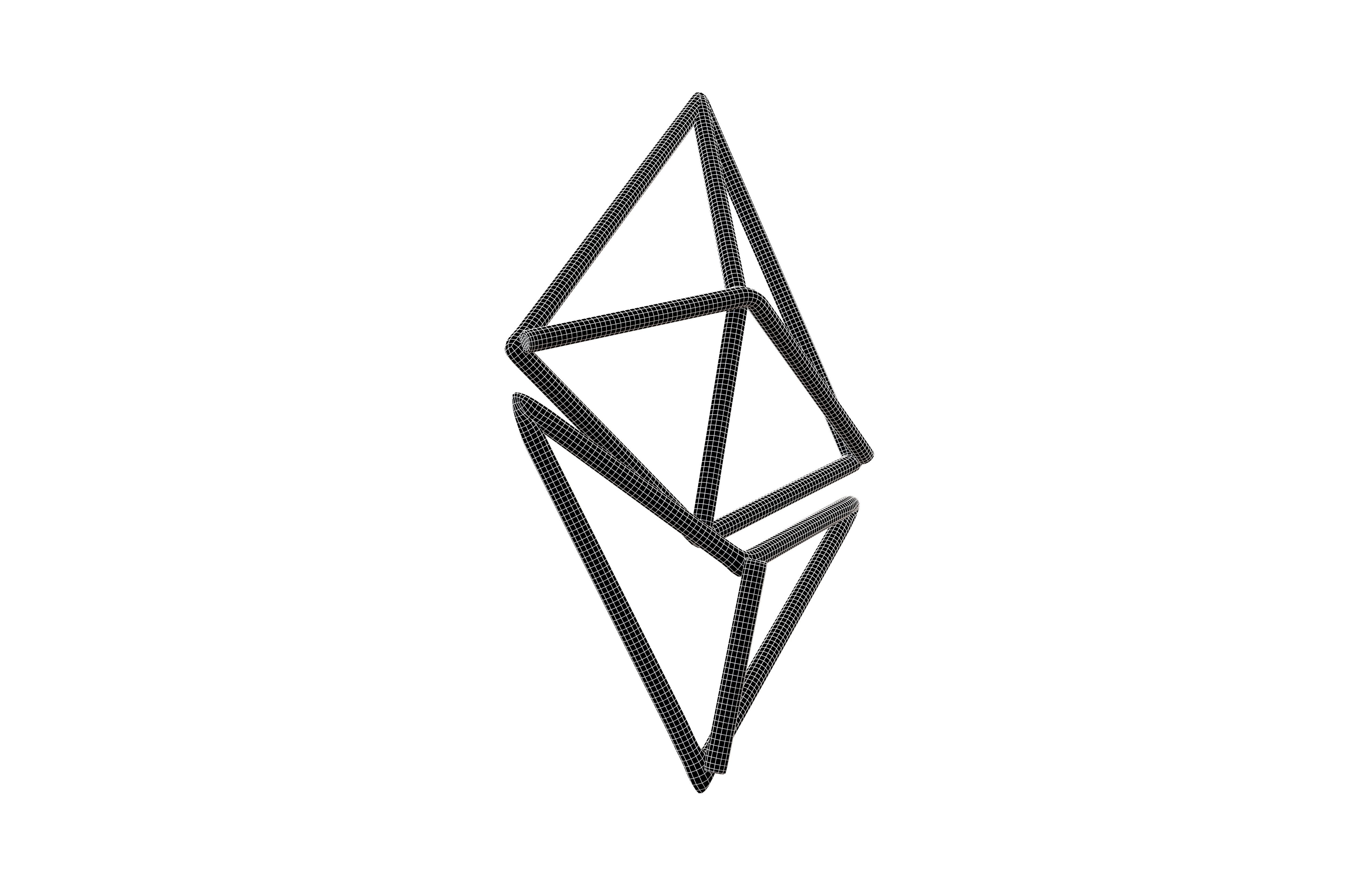 Neon Ethereum v1 007 Low-poly 3D model_8