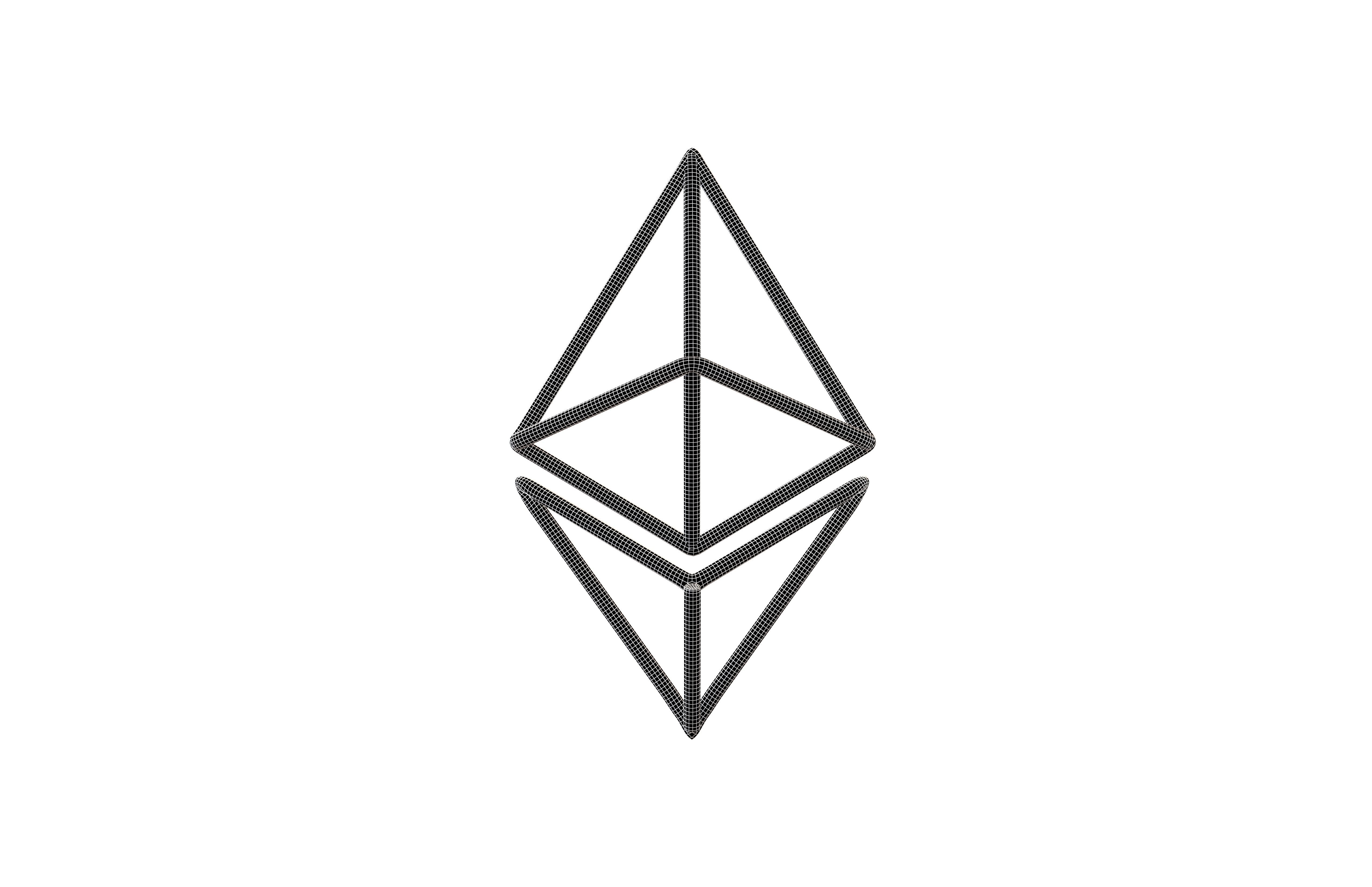 Neon Ethereum v1 007 Low-poly 3D model_5