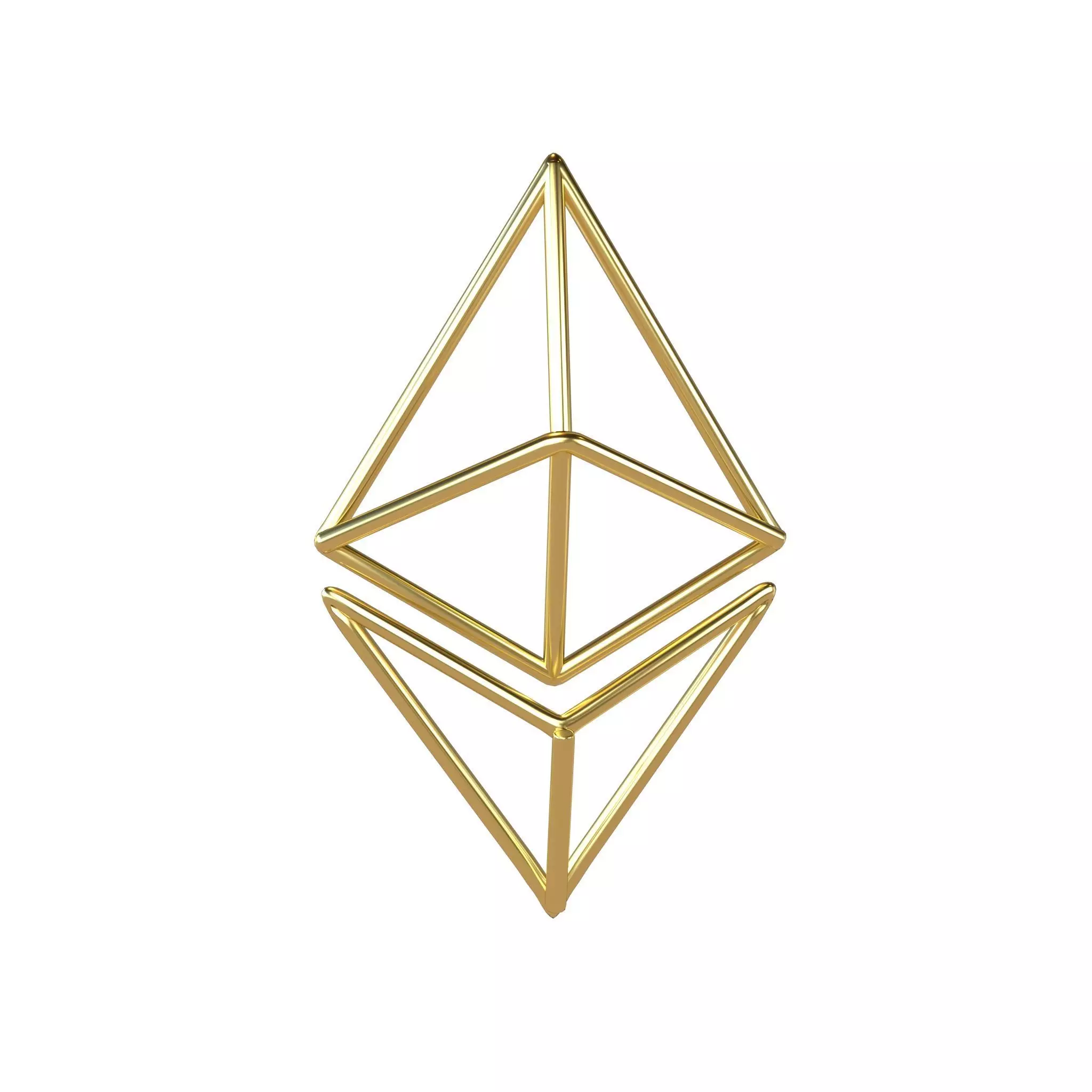 Neon Ethereum v1 007 Low-poly 3D model_0