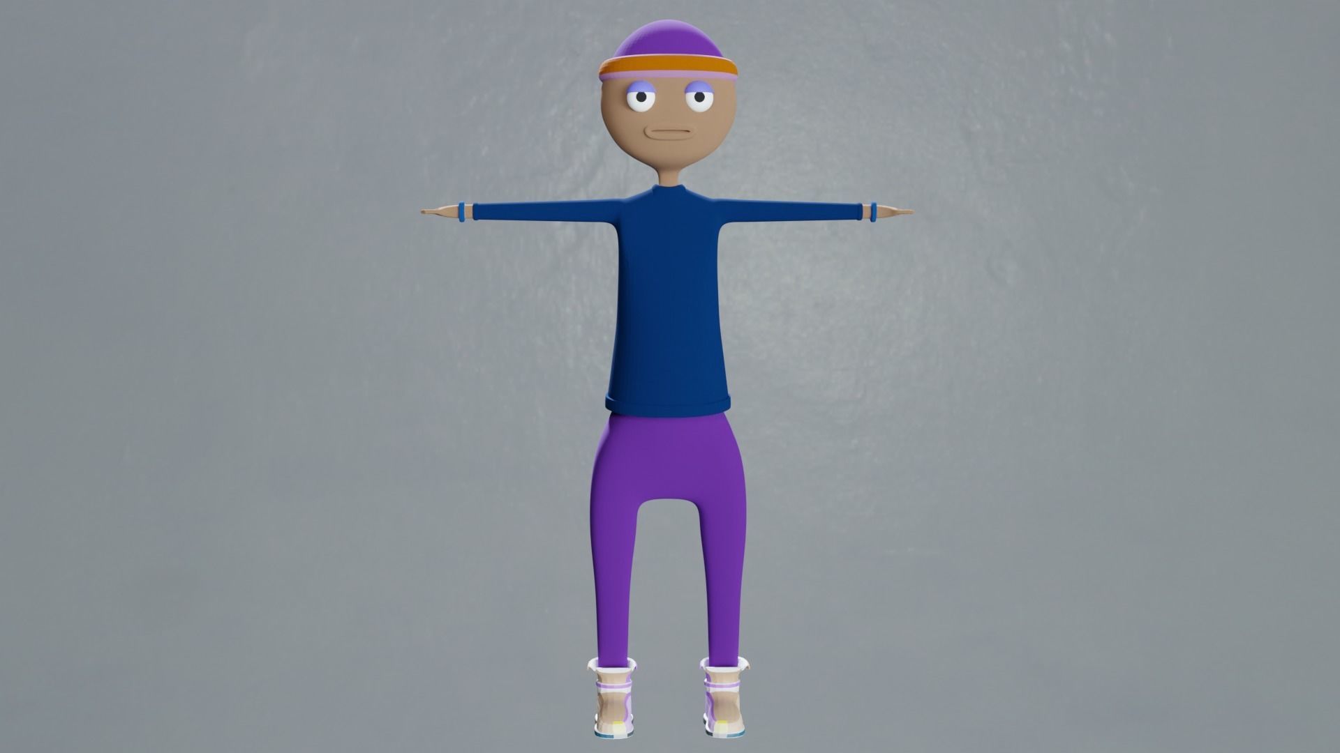 Cartoon Man Rigged 3D model Low-poly 3D model_4