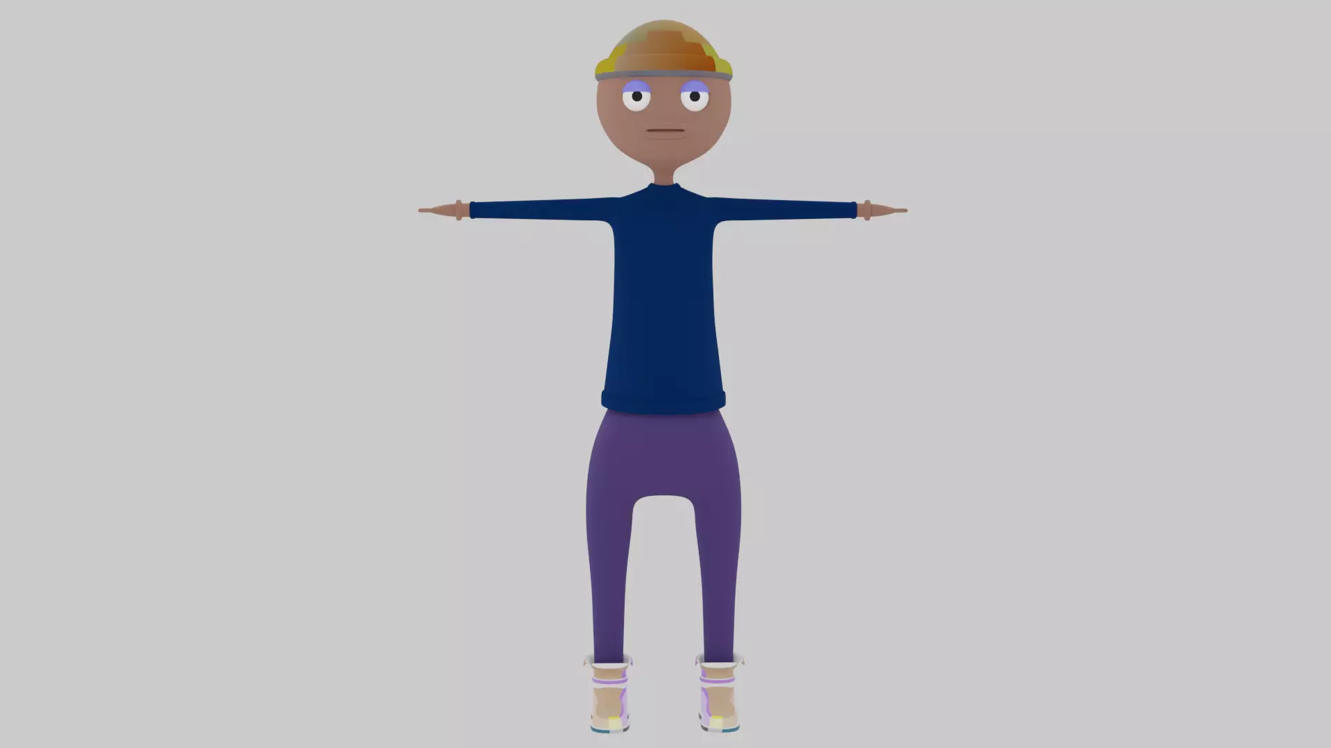 Cartoon Man Rigged 3D model Low-poly 3D model_0
