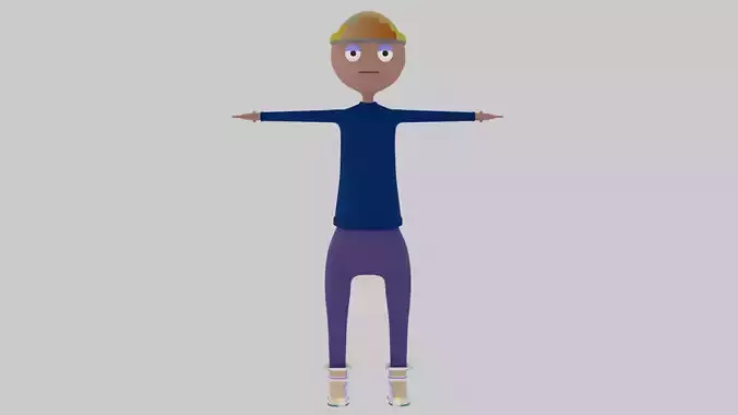 Cartoon Man Rigged 3D model