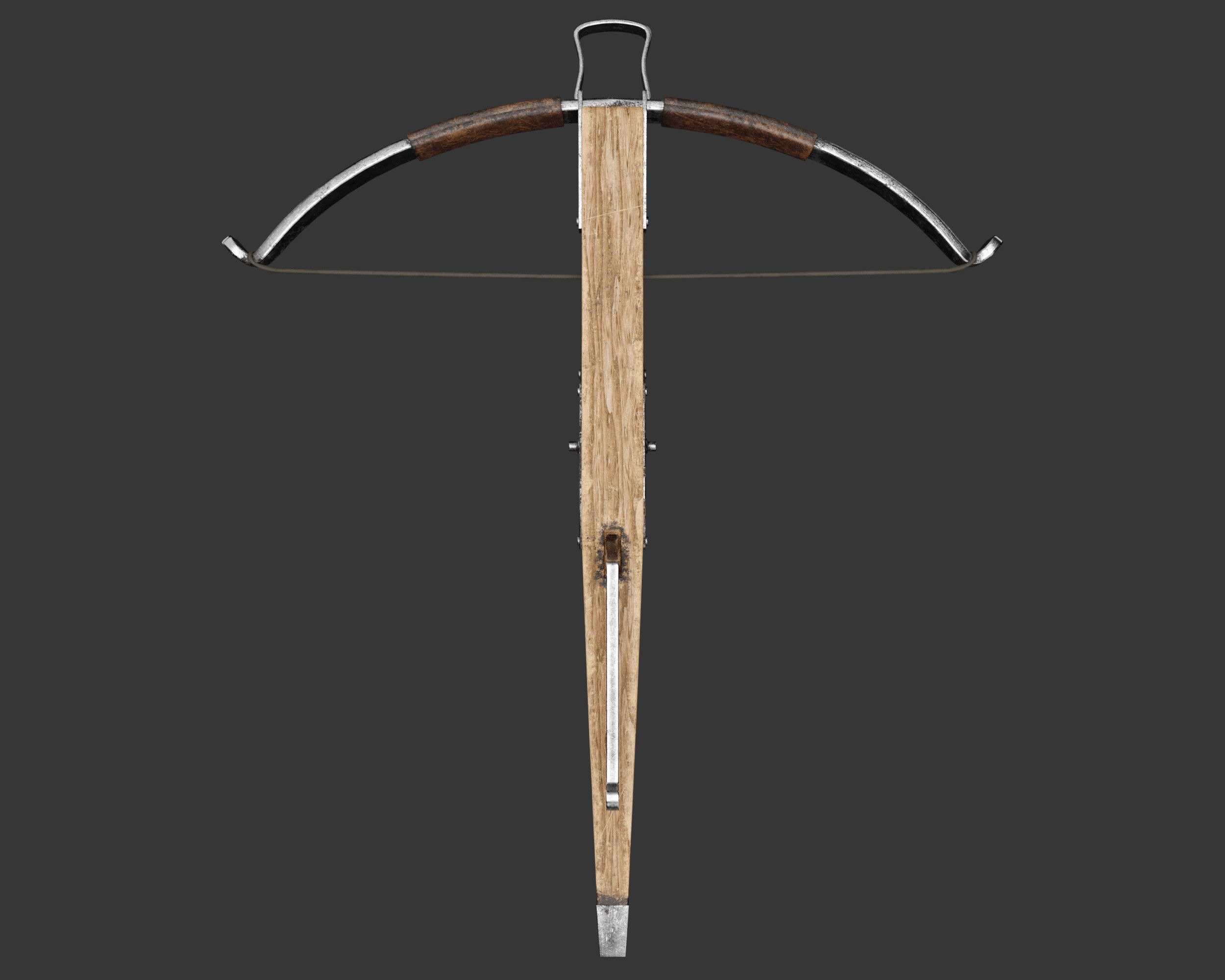 Medieval Knightly Weapon Crossbow Low-poly 3D model_9
