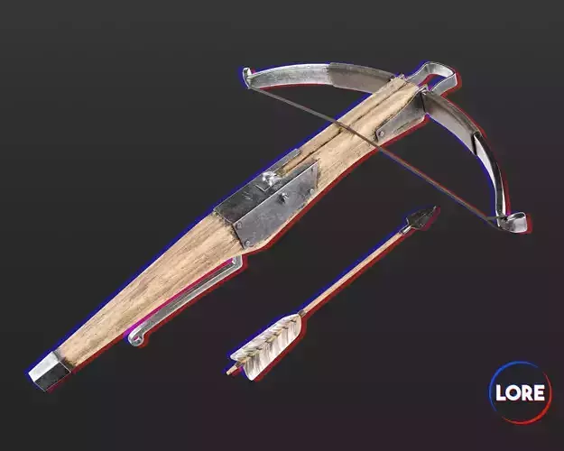 Medieval Knightly Weapon Crossbow Low-poly 3D model