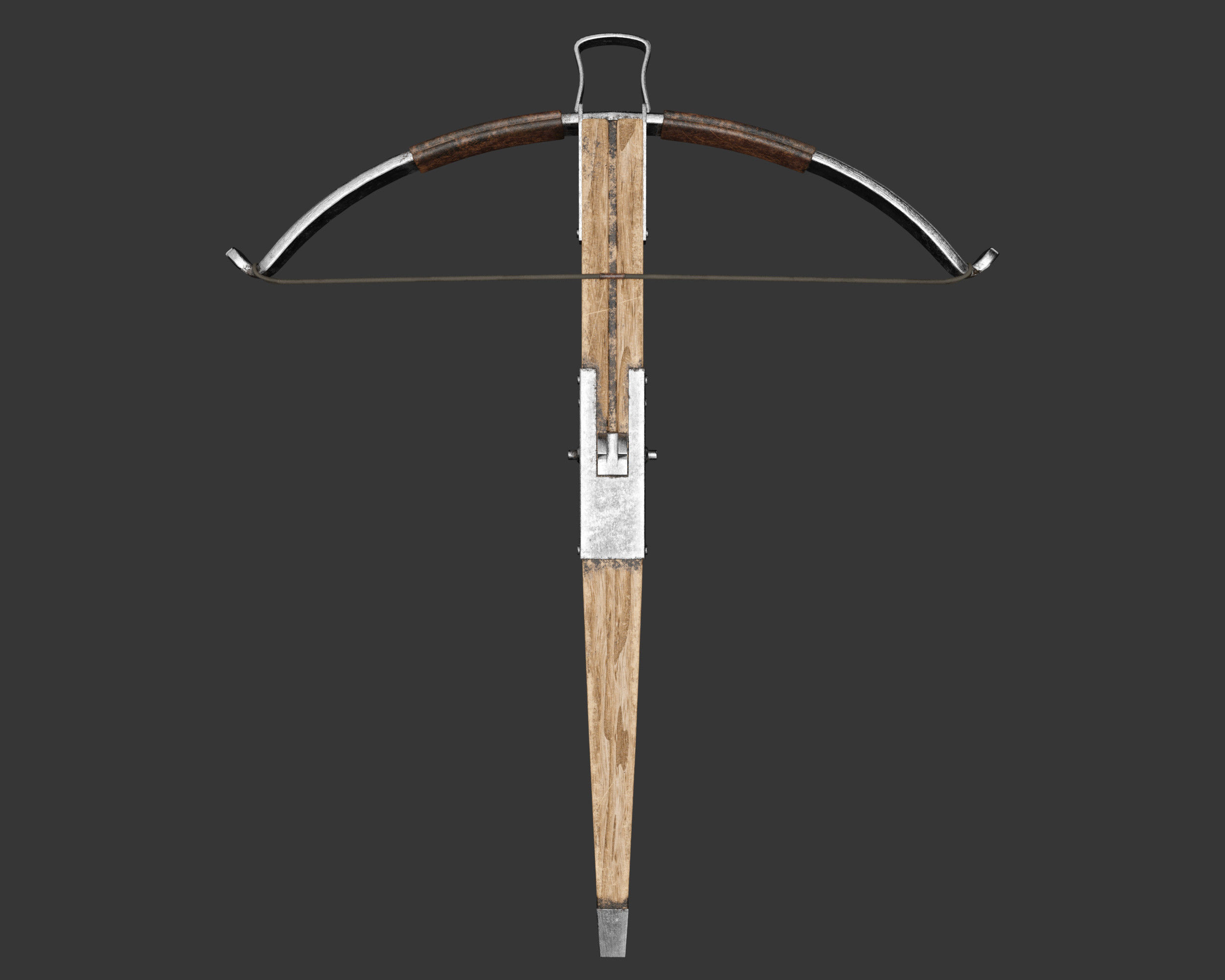 Medieval Knightly Weapon Crossbow Low-poly 3D model_3