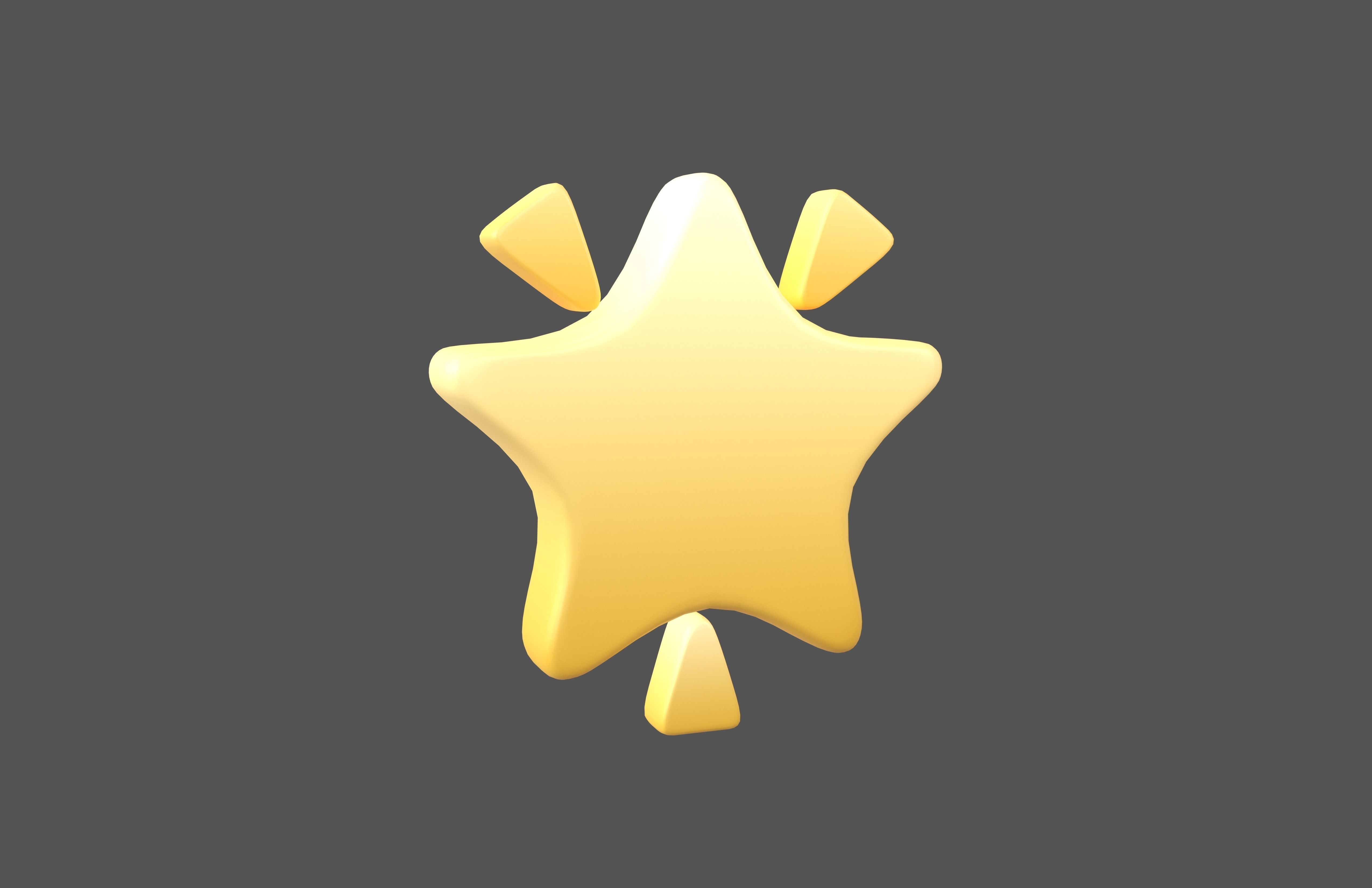 Glowing Star v2 001 Low-poly 3D model_1