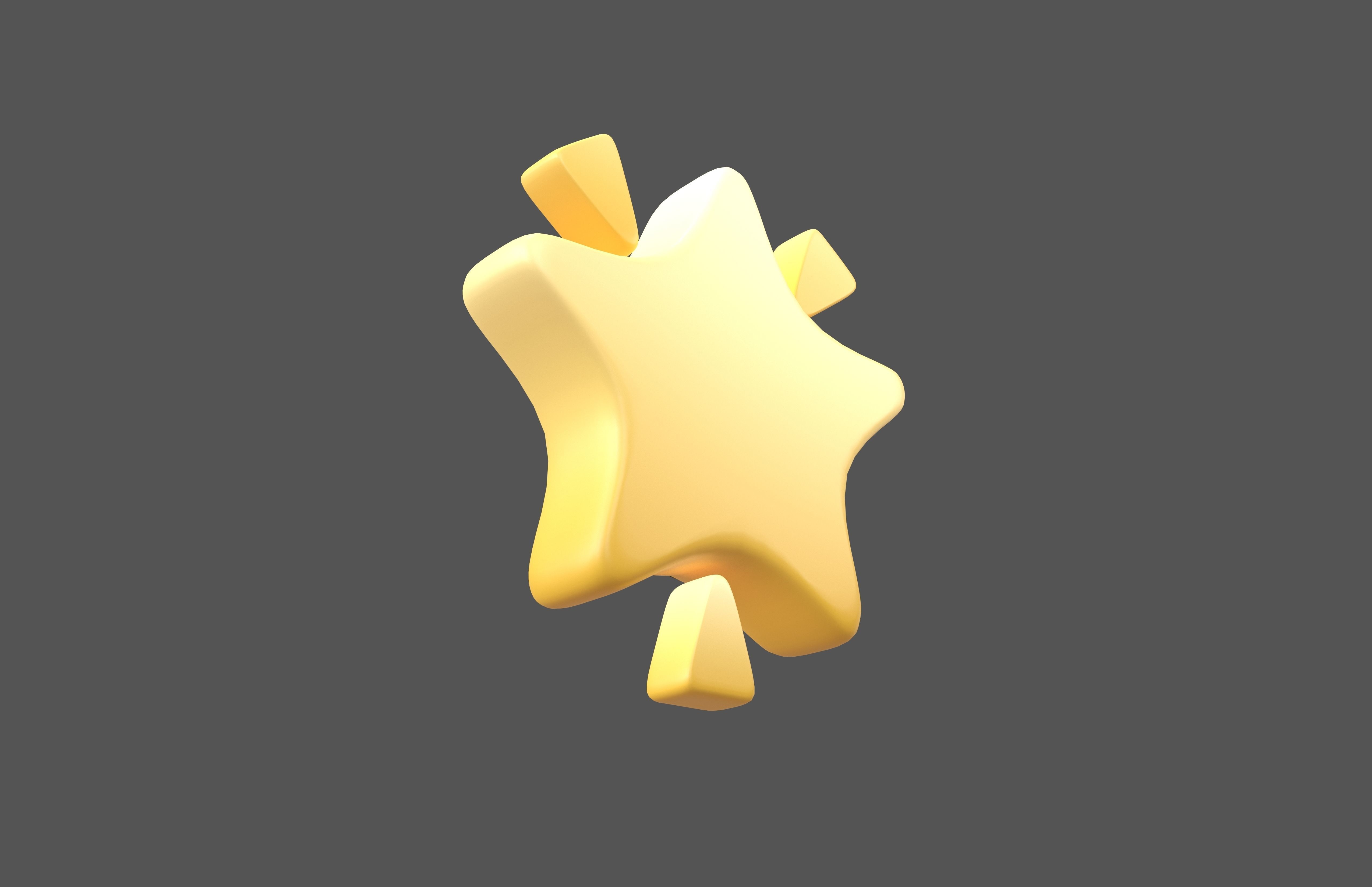 Glowing Star v2 001 Low-poly 3D model_3