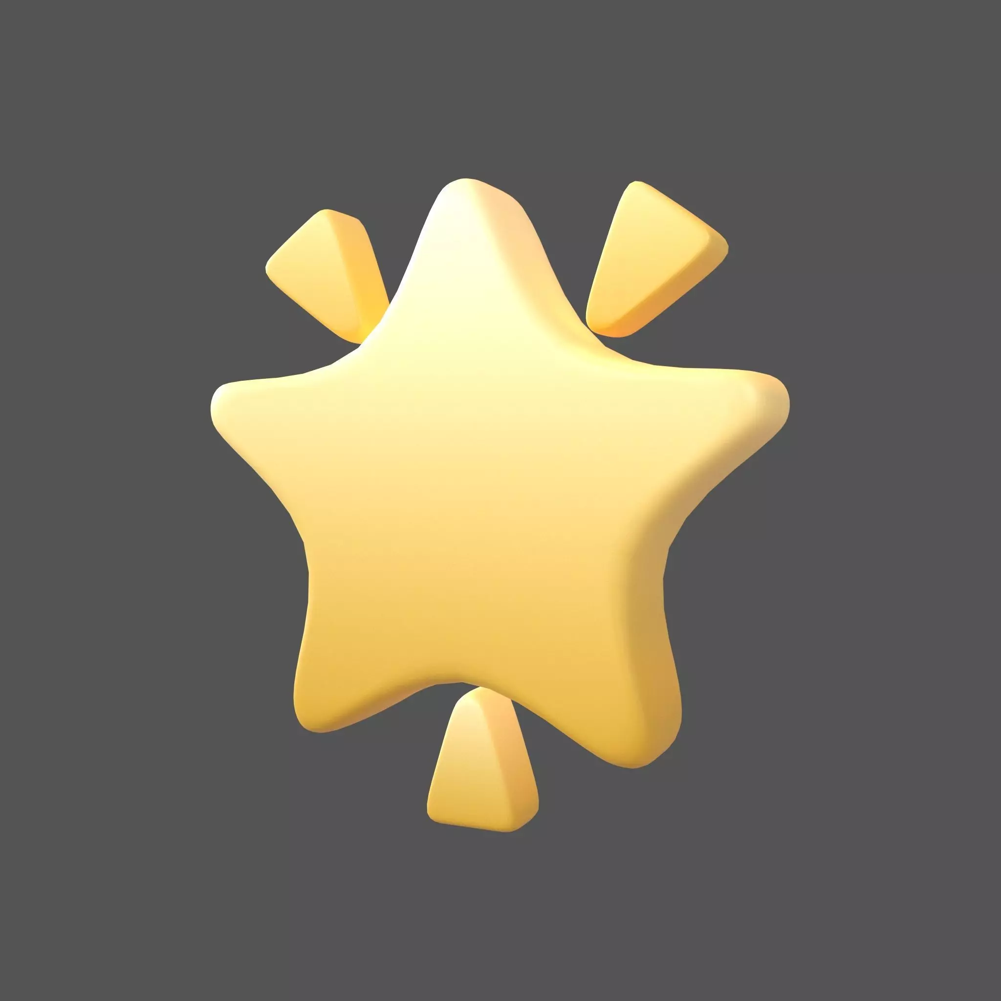 Glowing Star v2 001 Low-poly 3D model_0