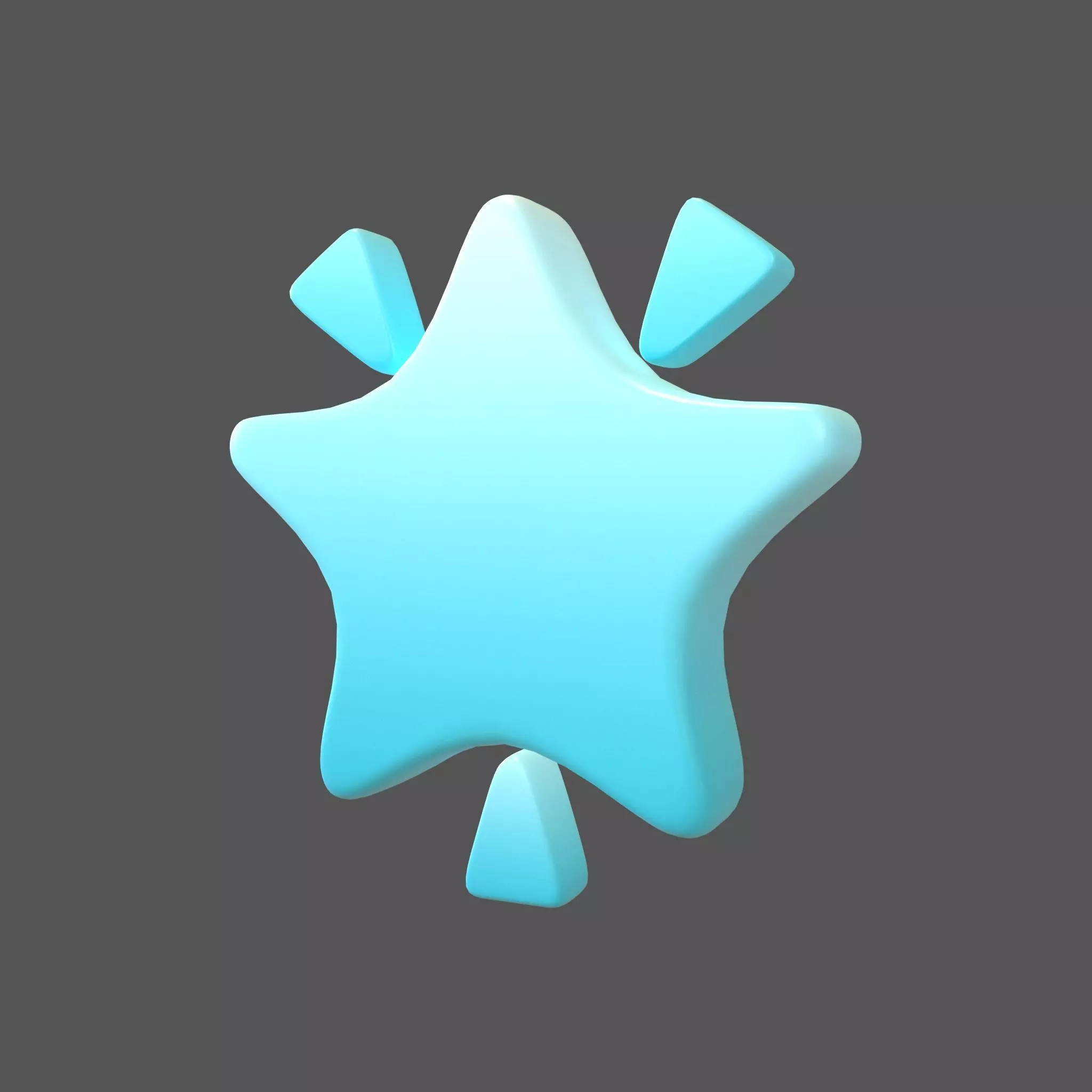 Glowing Star v2 003 Low-poly 3D model_0