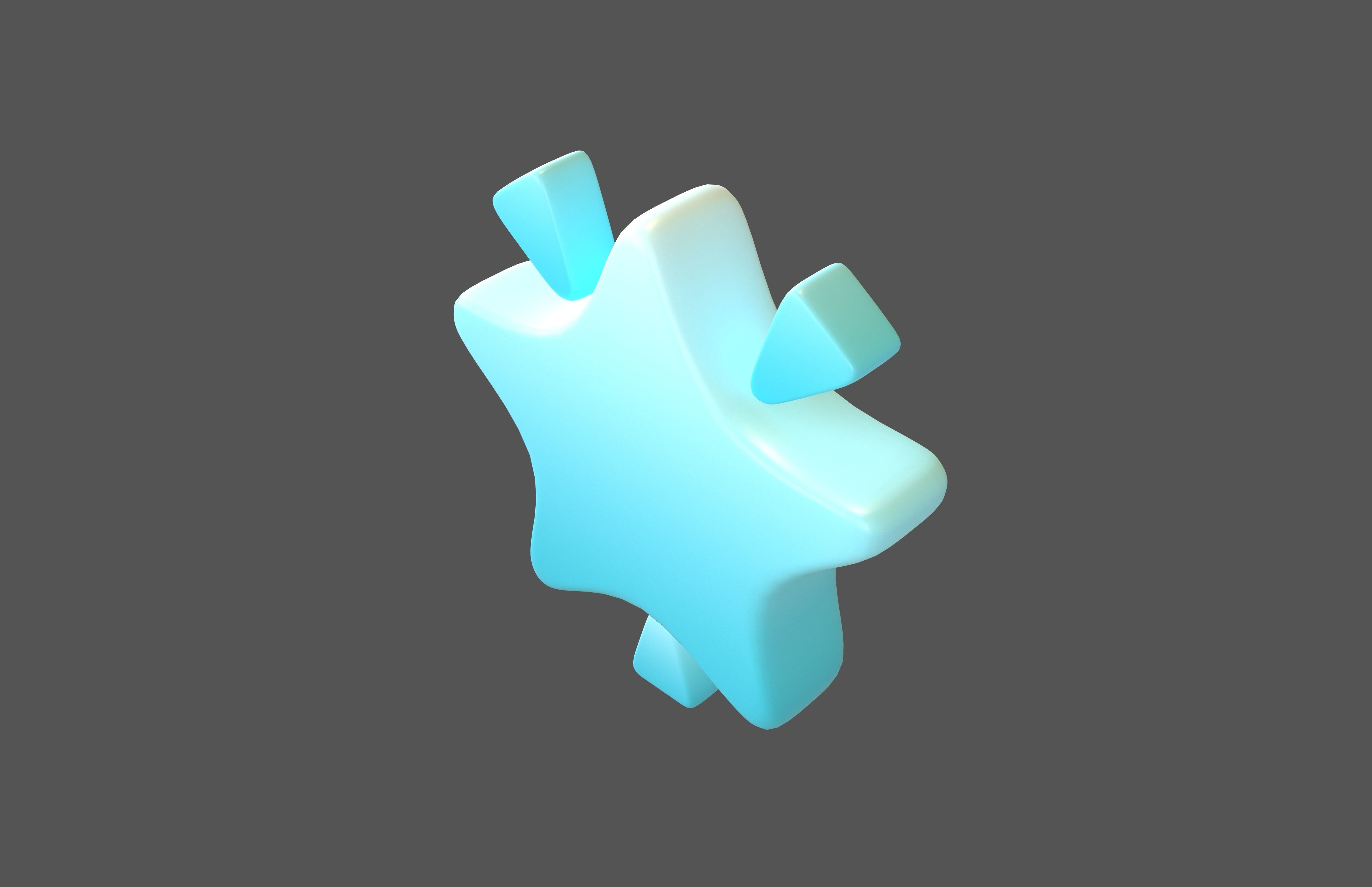 Glowing Star v2 003 Low-poly 3D model_3