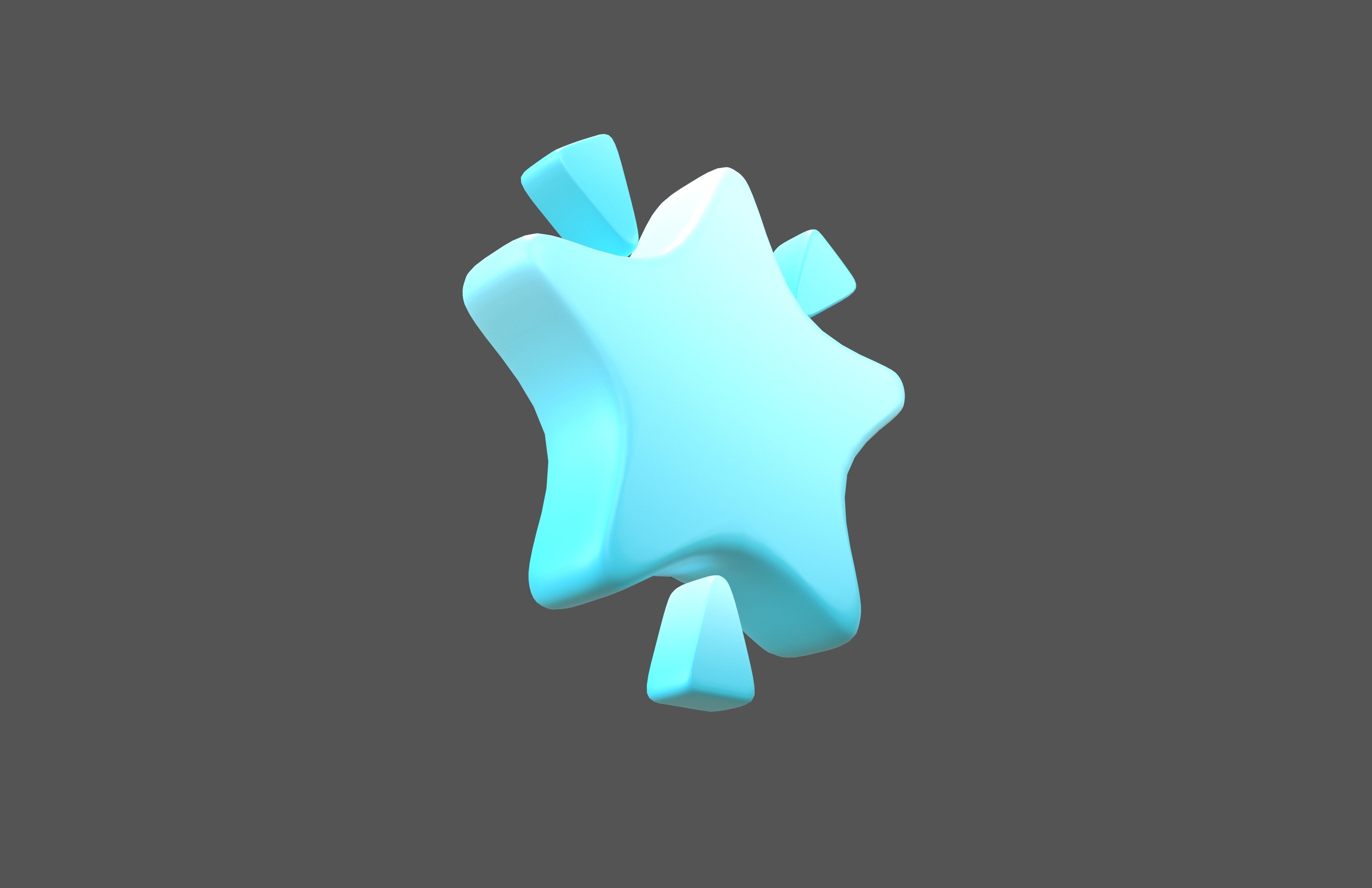 Glowing Star v2 003 Low-poly 3D model_2