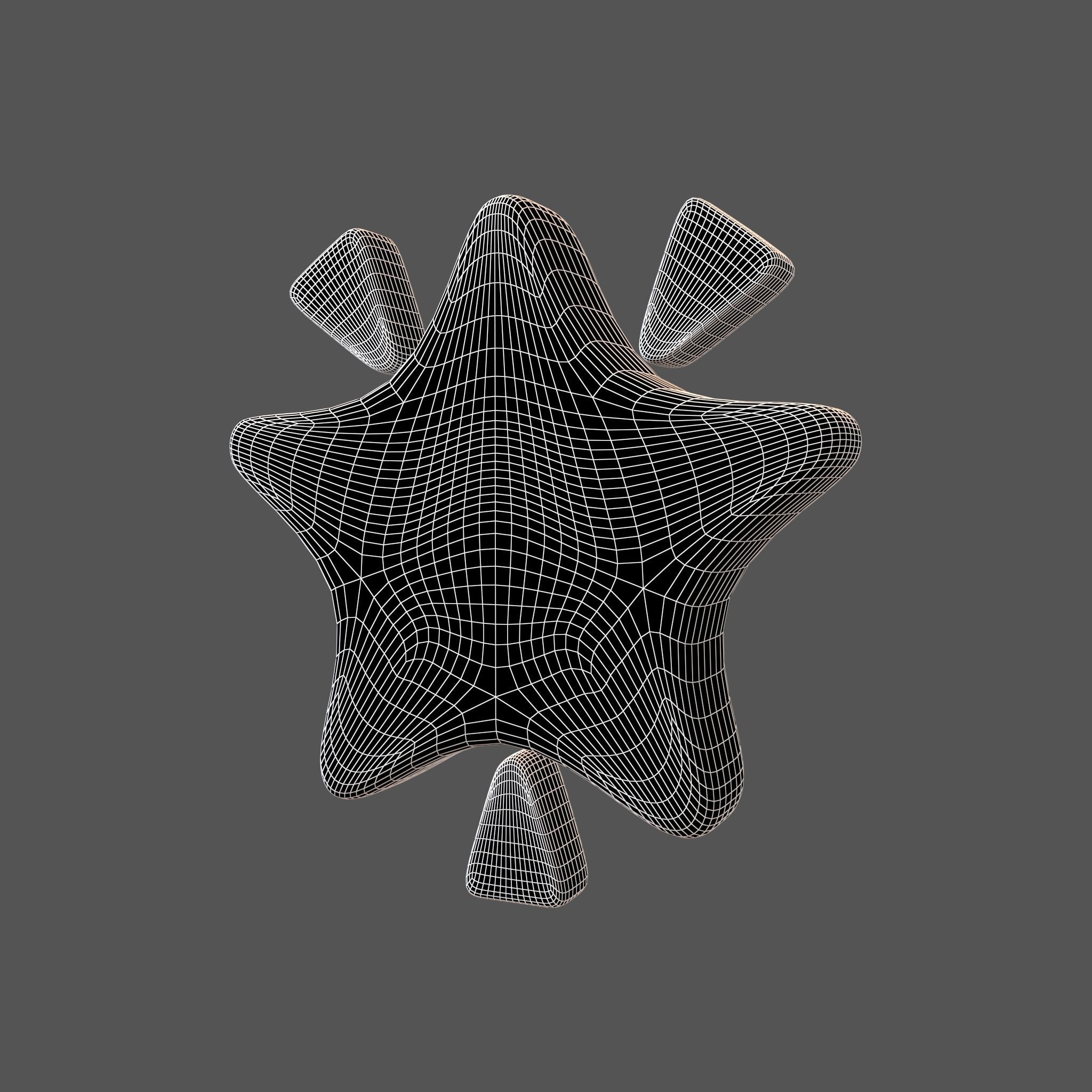 Glowing Star v2 004 Low-poly 3D model_6