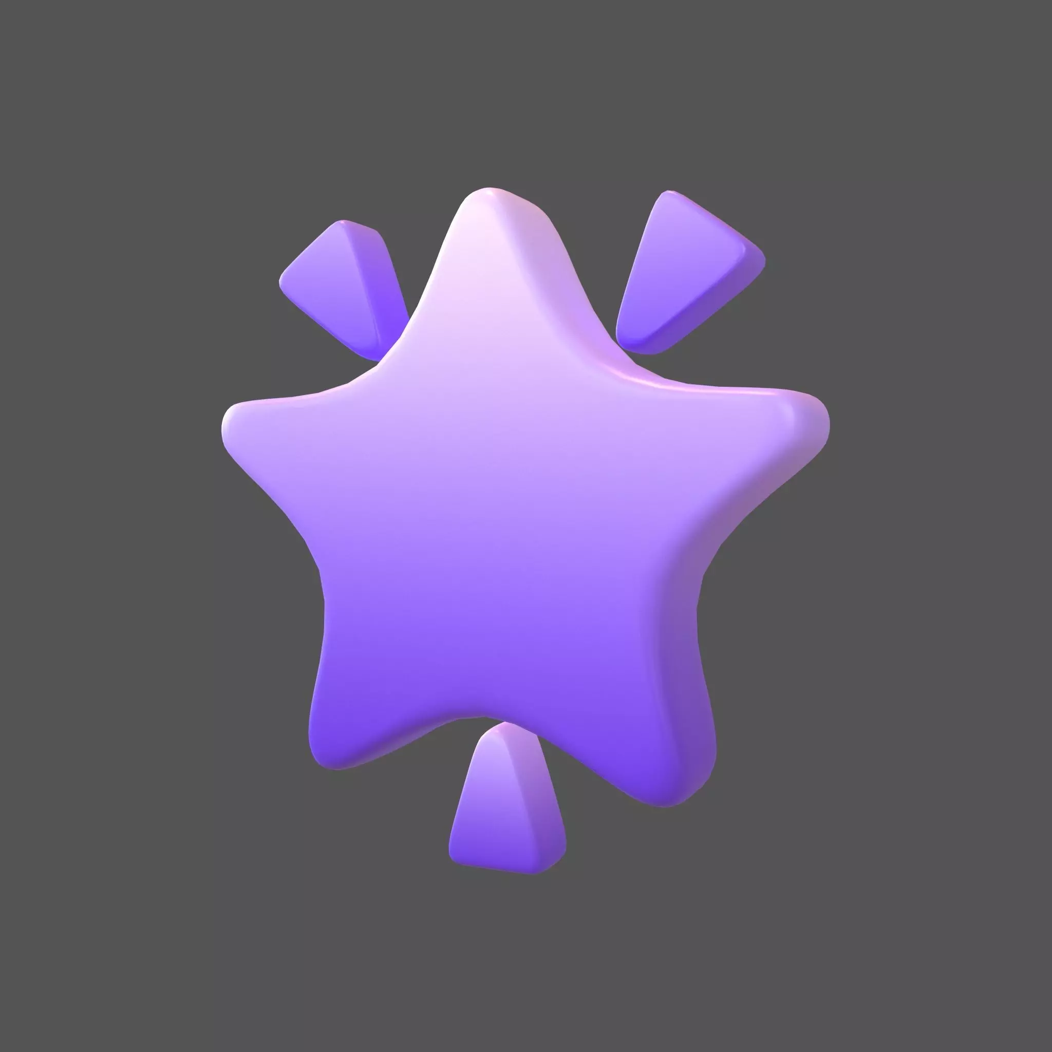 Glowing Star v2 004 Low-poly 3D model_0