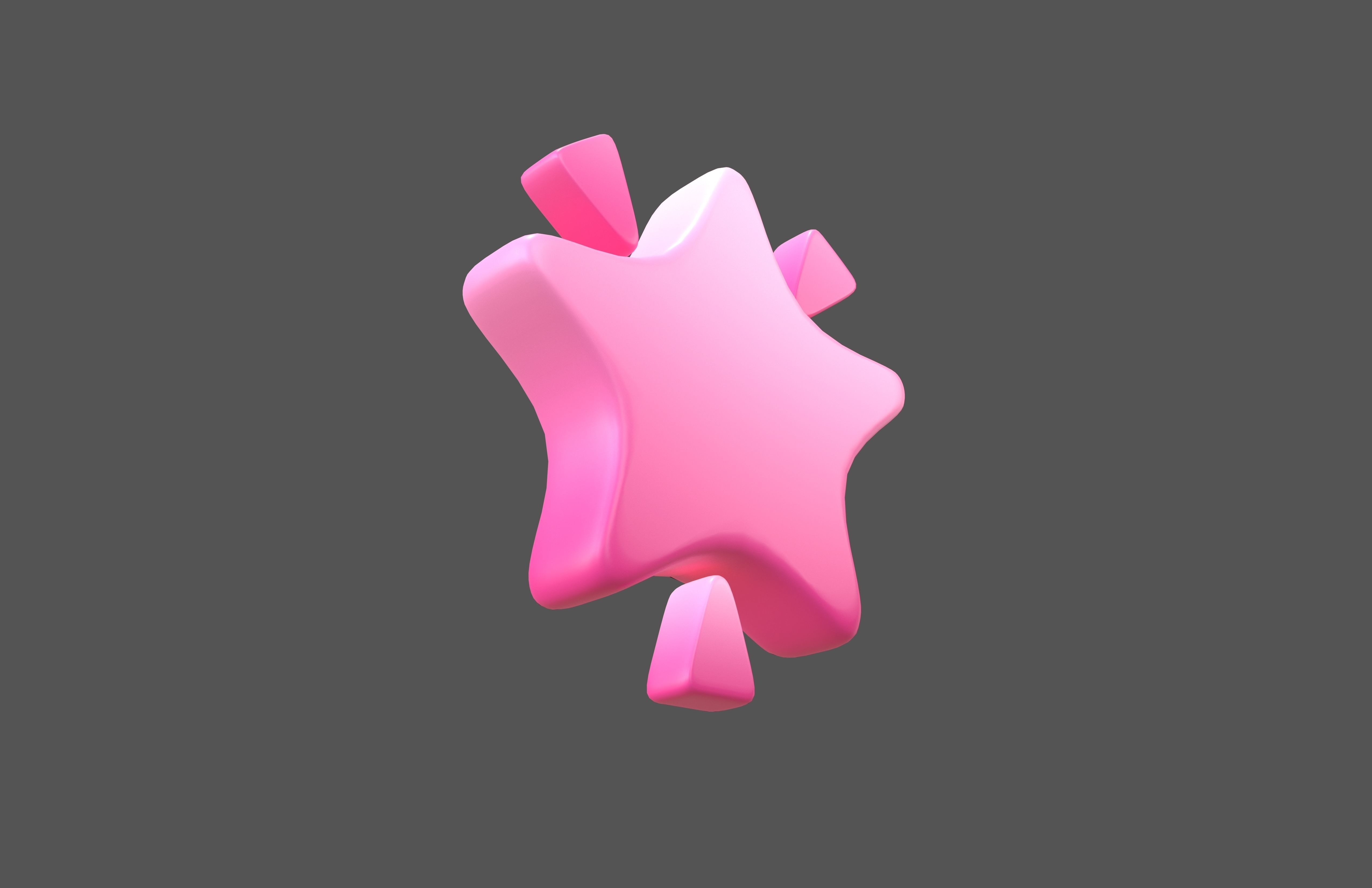 Glowing Star v2 005 Low-poly 3D model_3