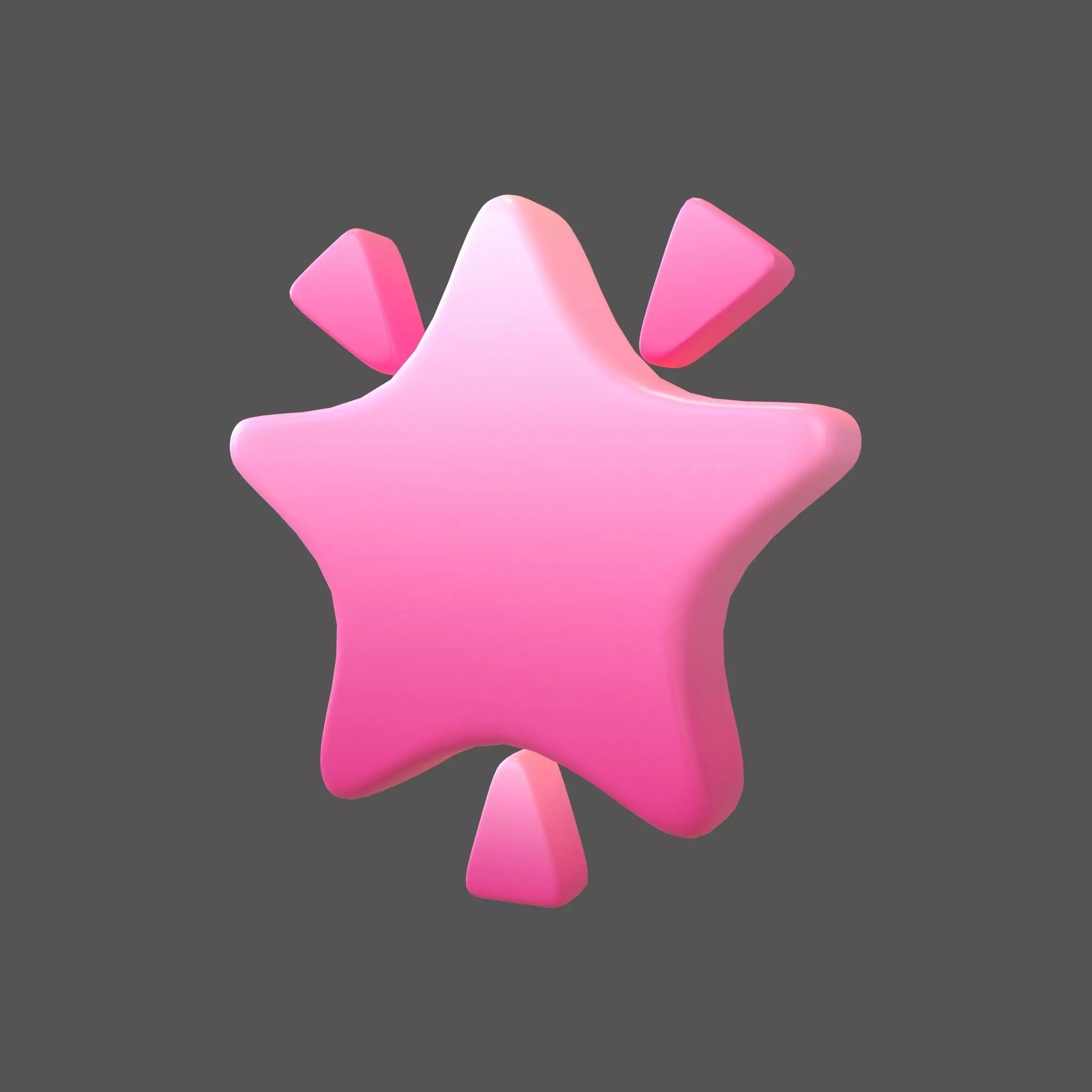 Glowing Star v2 005 Low-poly 3D model_0