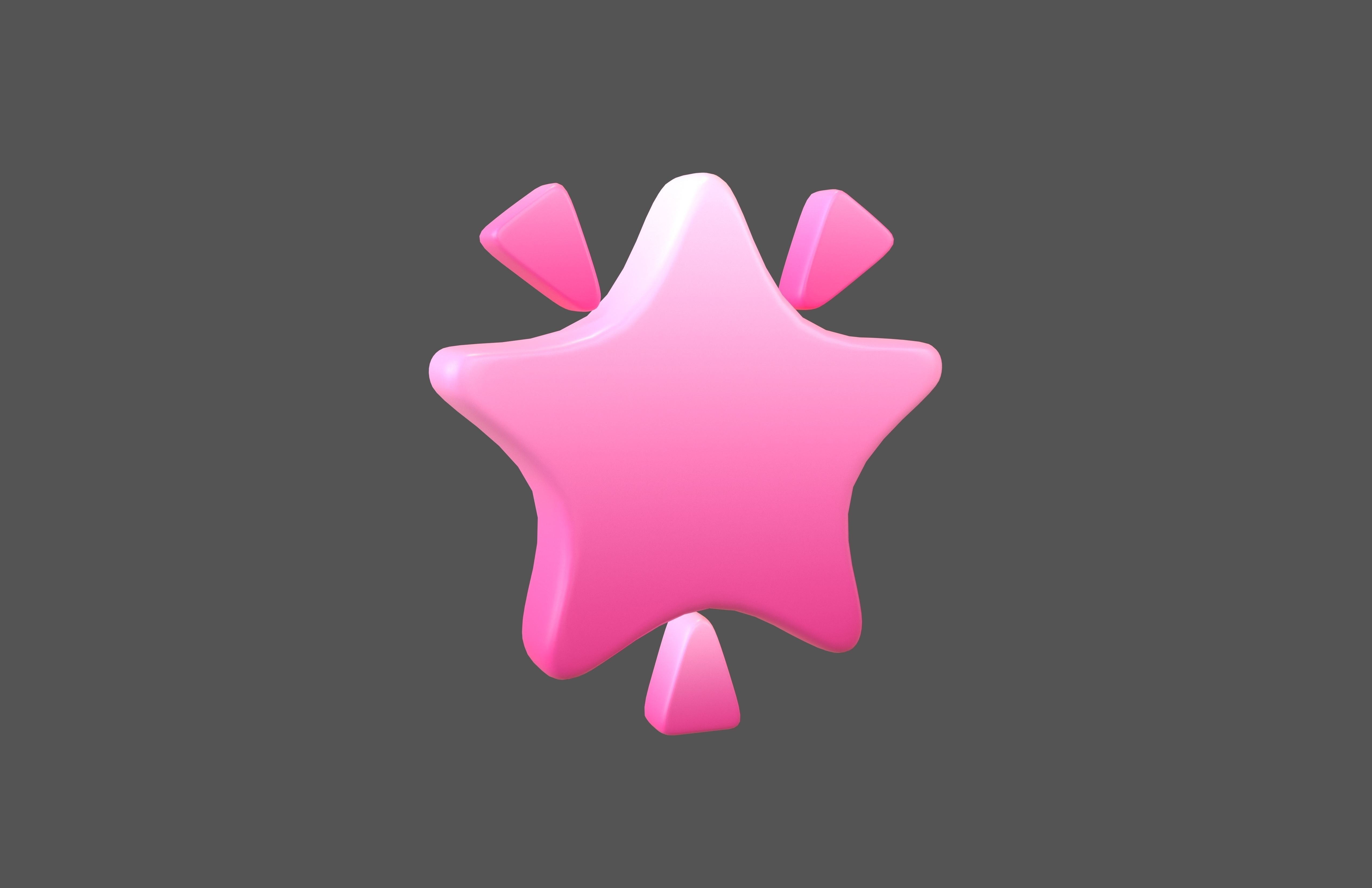 Glowing Star v2 005 Low-poly 3D model_1