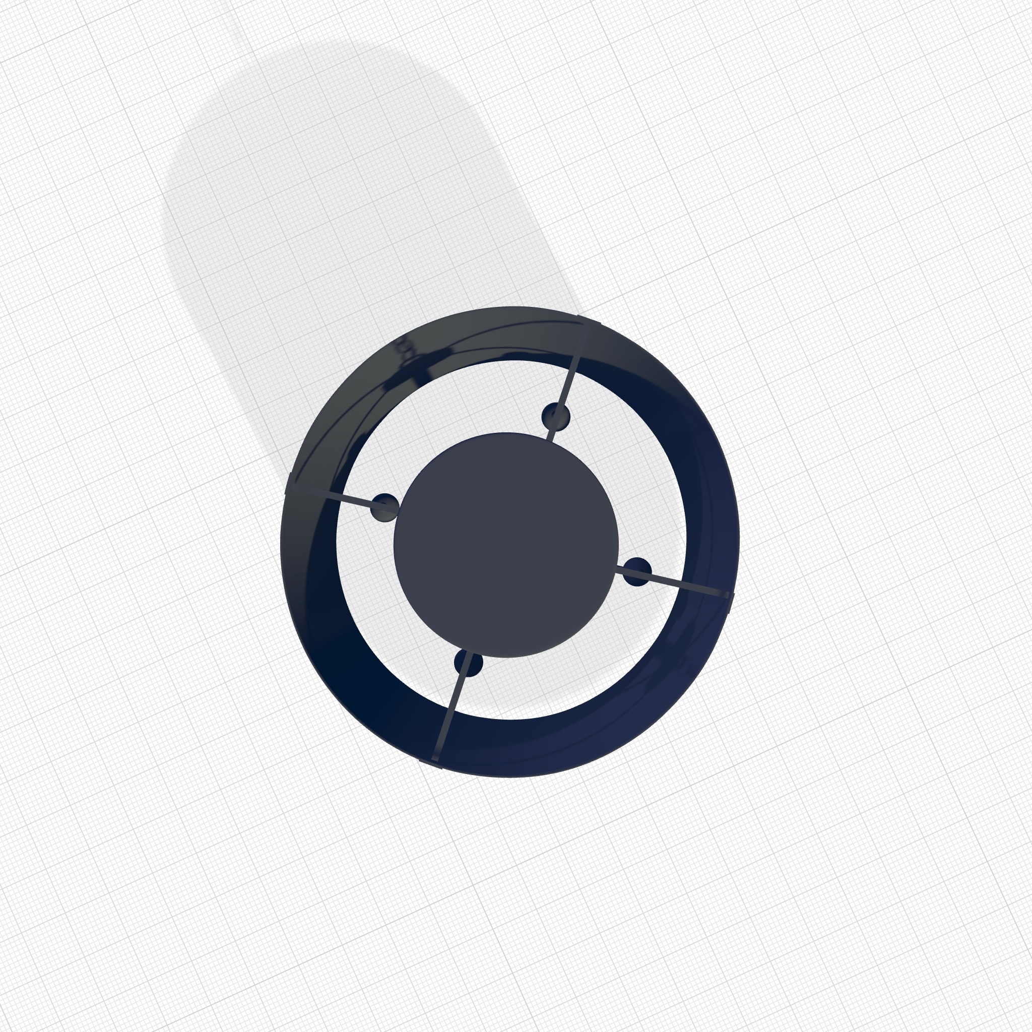 Cassie Statement Drum Pendant - 2 Colour 3D model_7