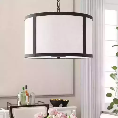 Cassie Statement Drum Pendant - 2 Colour