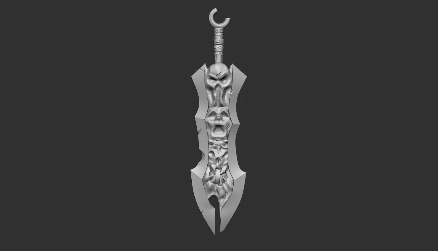 Demon Sword 3D print model_0